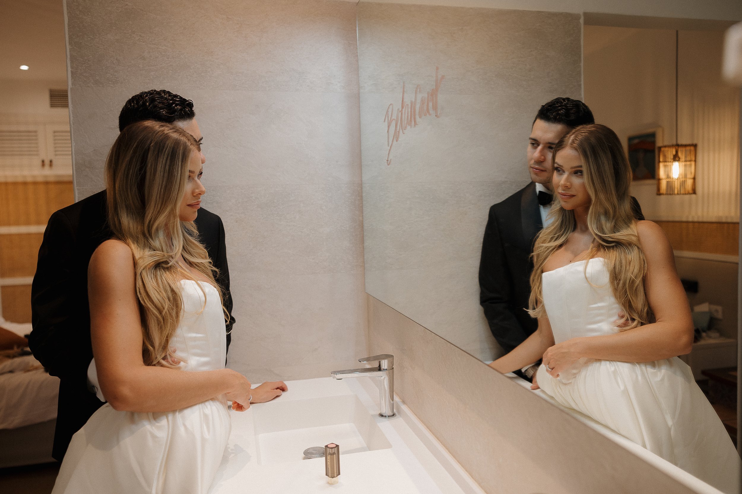 Close and emotional portraits from a Mallorca elopement.