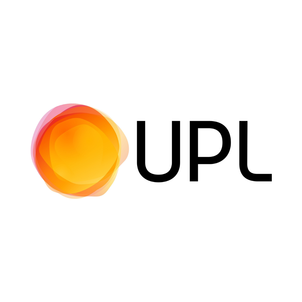 UPL logo with abstract orange and pink circle design.