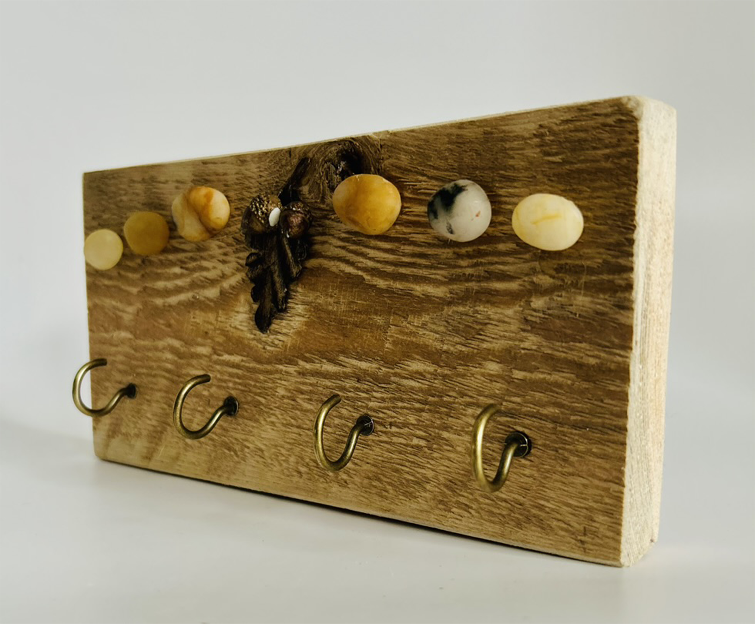 Pebble & Acorn Key Holder/Jewelry Hanger