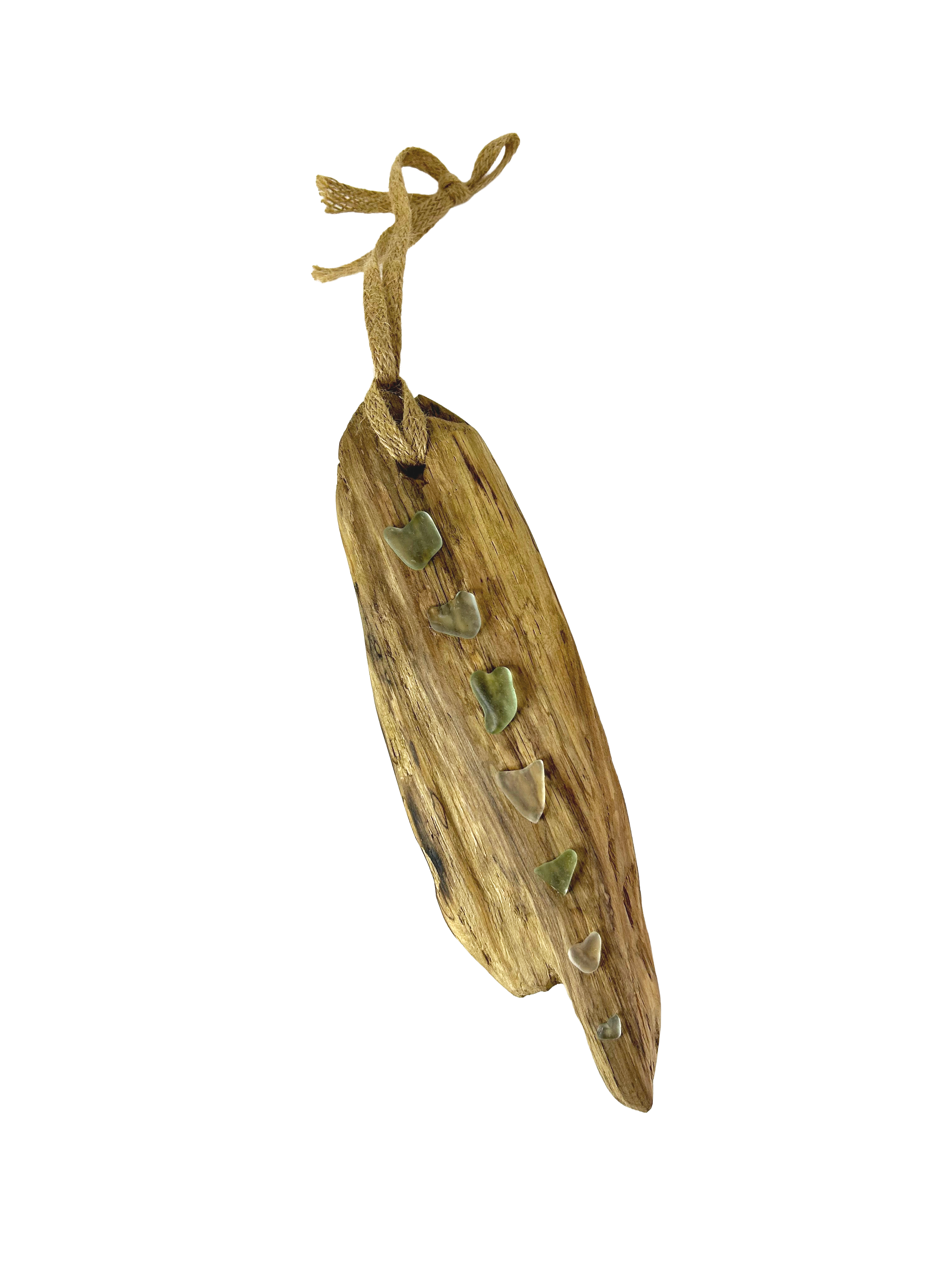 Driftwood & Sea Glass Hearts