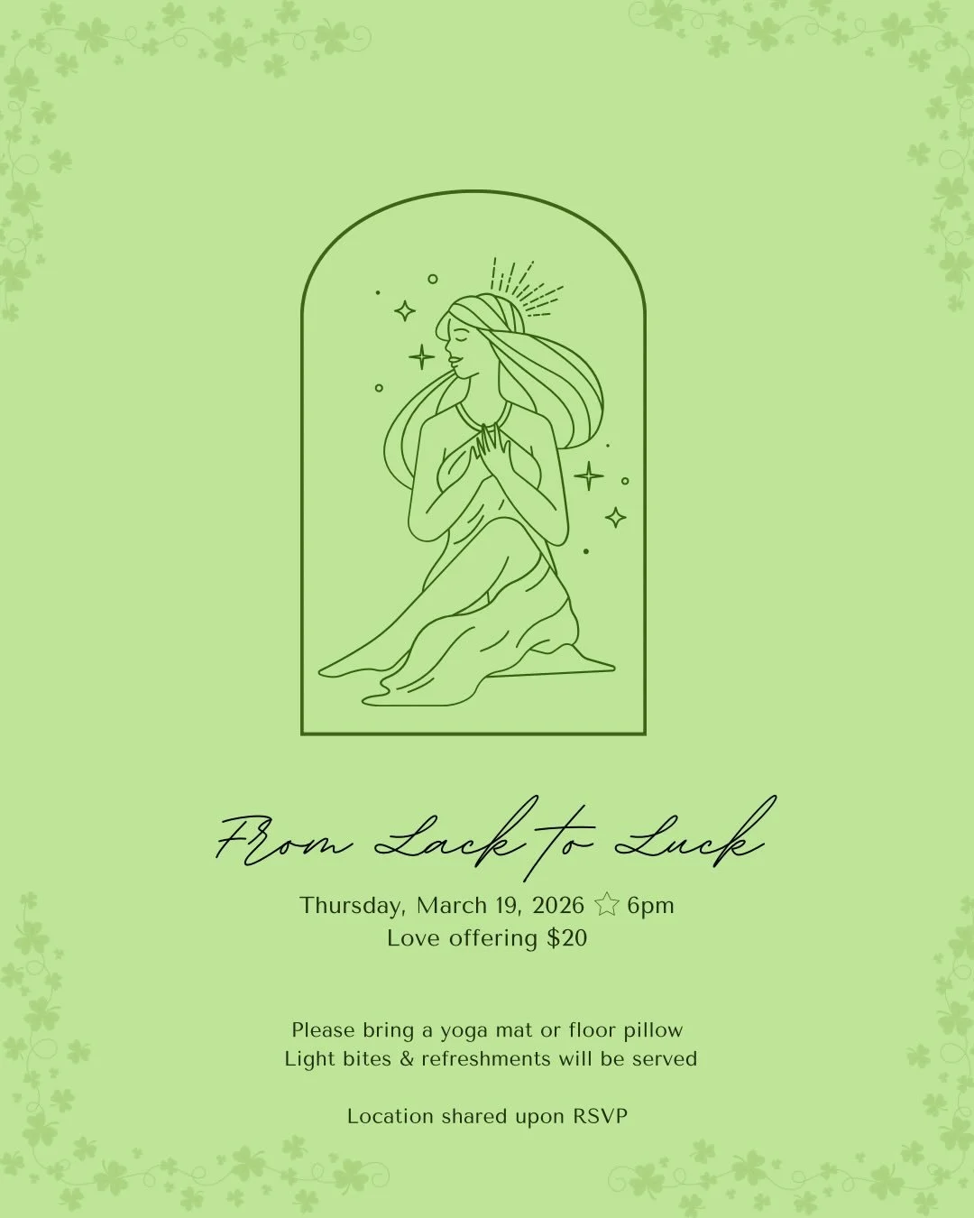 Thank you for growing this circle with us. 💚

In a time when the world feels loud, unstable, and saturated with scarcity, it&rsquo;s easy to internalize that energy and start living from contraction.

Join us for our next Healing Circle: From Lack t