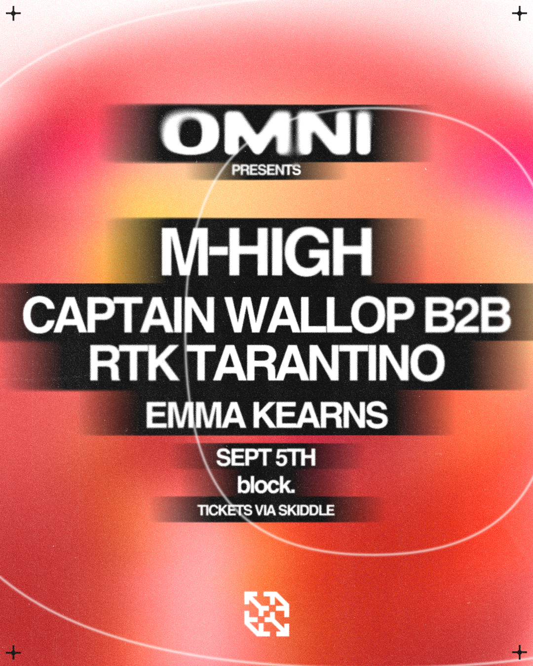 block x Omni: M-High, Captain Wallop b2b RTK Tarantino