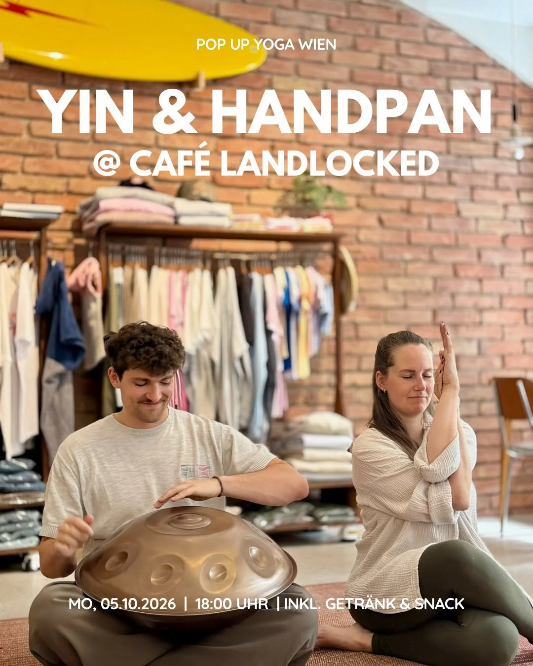 Cozy season, we&rsquo;re ready 🍂🕯️

Am 5. Oktober l&auml;uten wir gemeinsam den Herbst ein &ndash; mit einer wohltuenden Yin Yoga Einheit, live begleitet von den wohltuenden Kl&auml;ngen der Handpan und umgeben von Kerzenschein im @landlocked.vienn