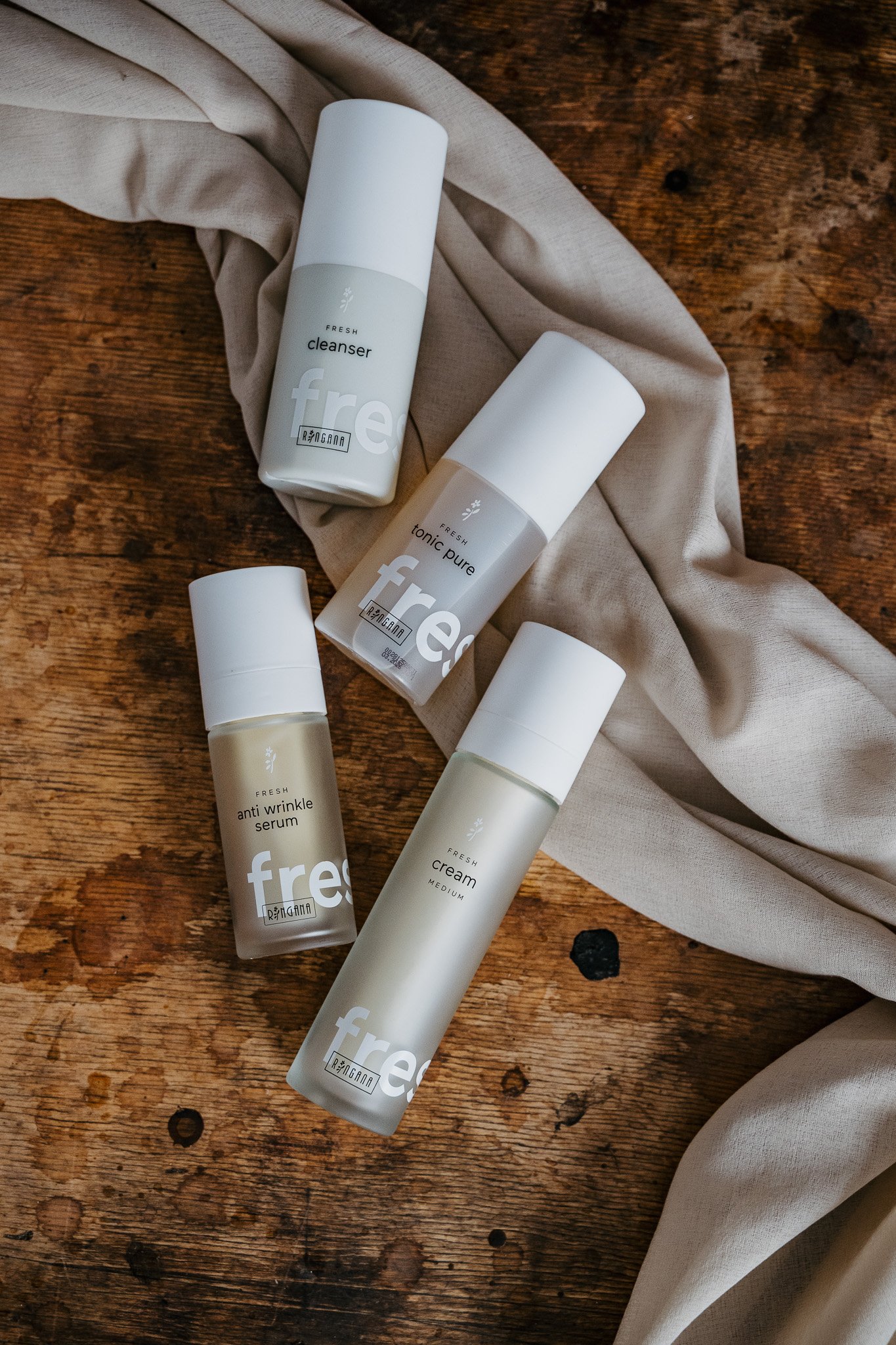 Ringana FRESH Gesichtspflege Set mit Cleanser, Tonic, Serum und Creme