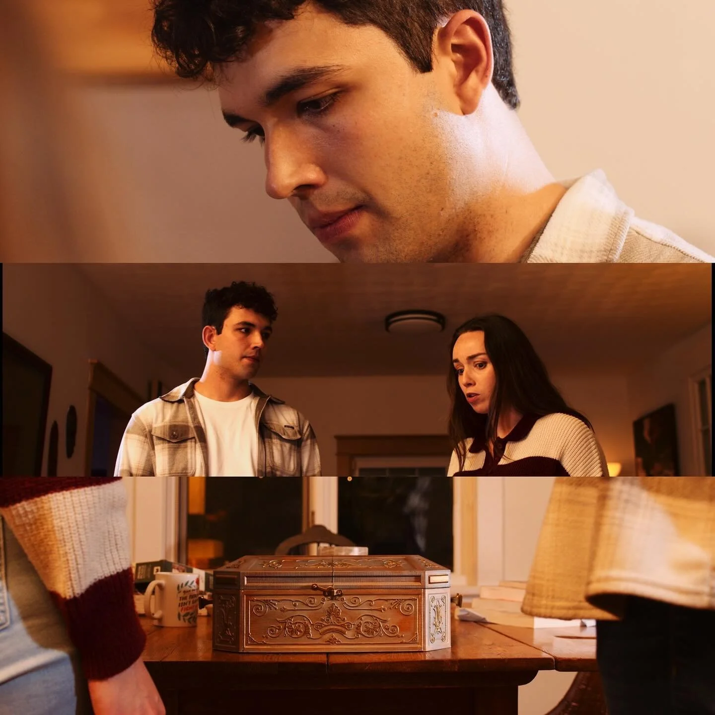 What&rsquo;s in the box?  Testing the grade for our newest short film &ldquo;To Carthage Then I Came&rdquo; - @bypatrickmulligan @jessepalange @brettshuck @artbydamoncox @aceofdrama @thumping_noise