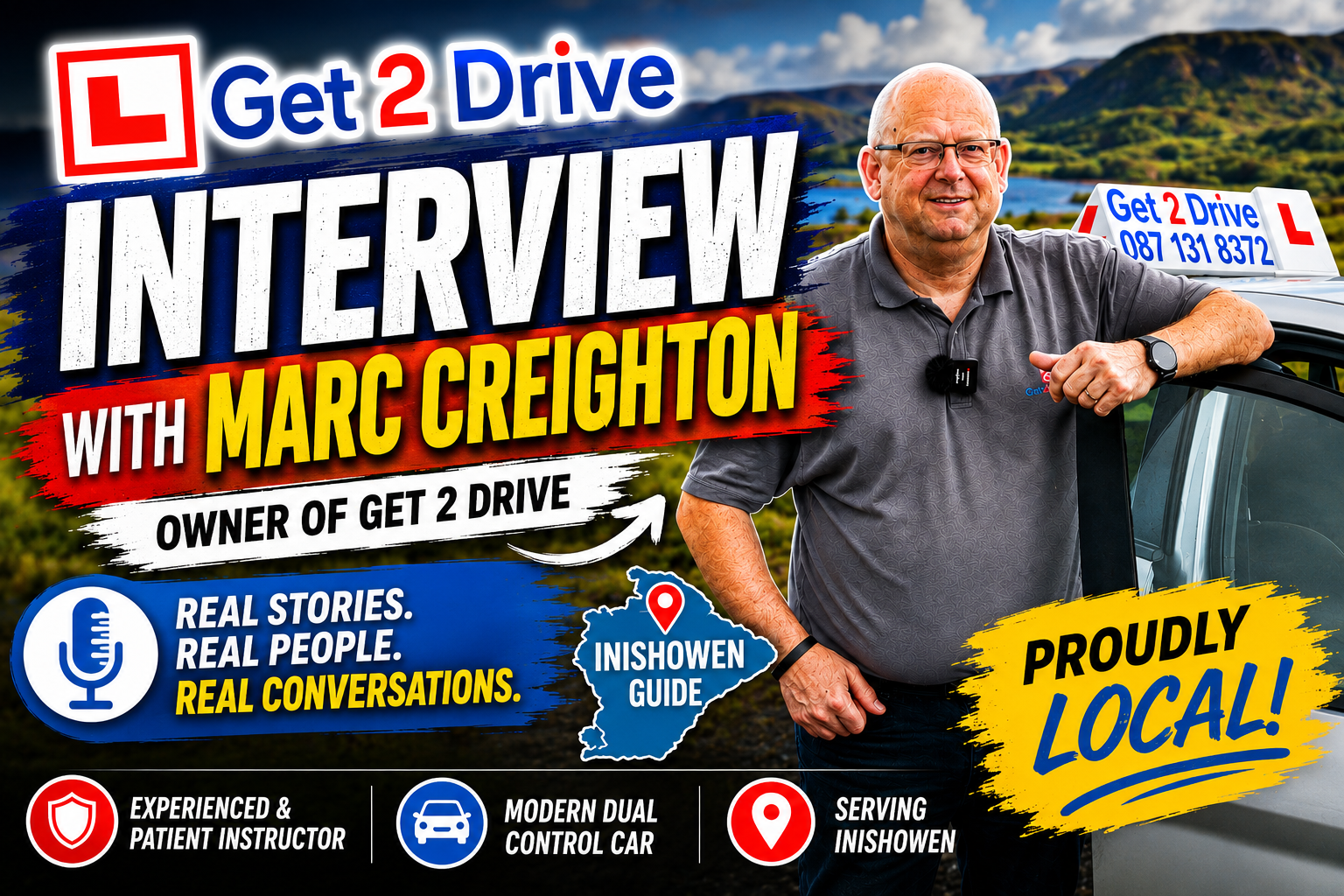 🚗 GET 2 DRIVE | Business Spotlight Interview with Marc Creighton | Inishowen Guide TV - Click on image to watch video!