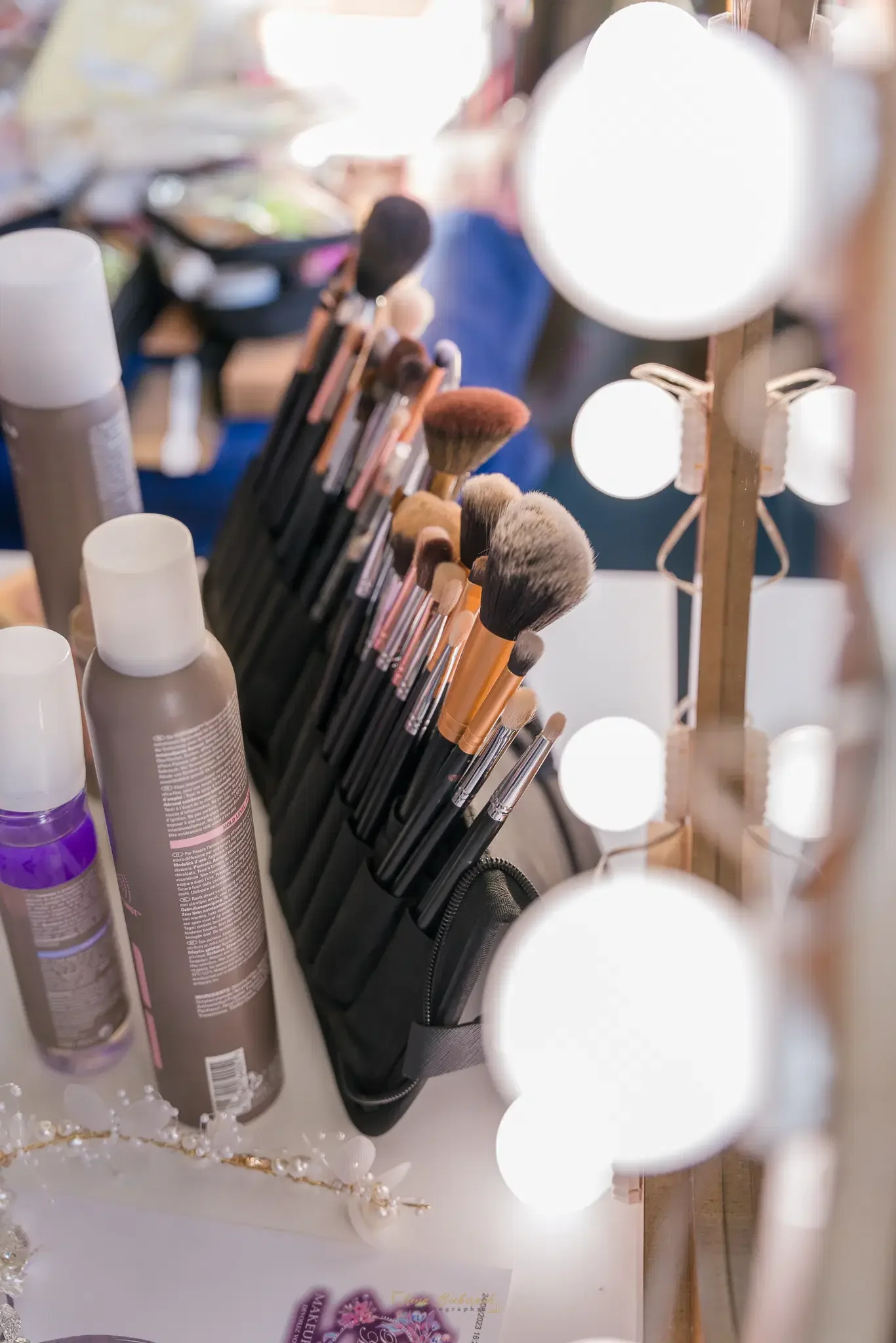 Outils de maquillage professionnel pour séances photo