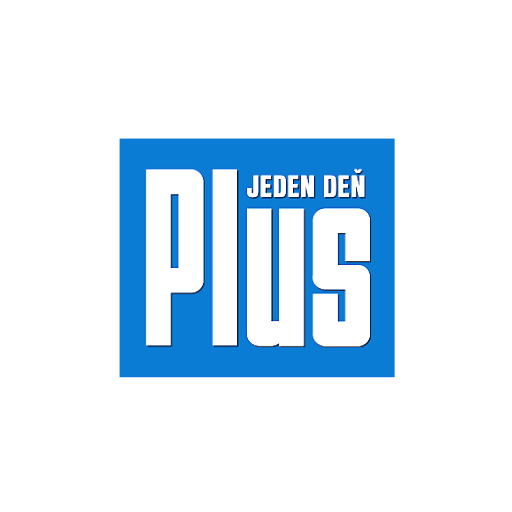 Blue background with white text that says 'JEDEN DEN' and large white bold letters spelling 'DÁLKA'.