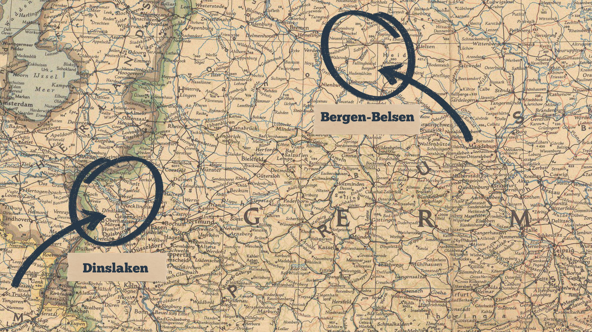 Bergen-Belsen concentration camp death register handwritten in Sütterlin script, March 1945