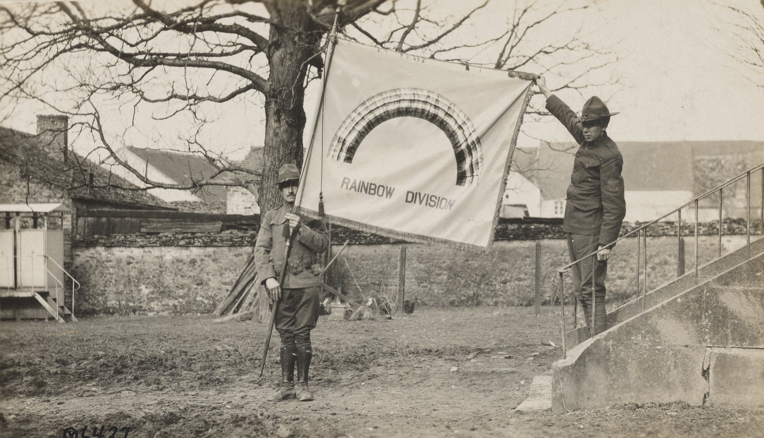 The Rainbow Division flag of World War I.