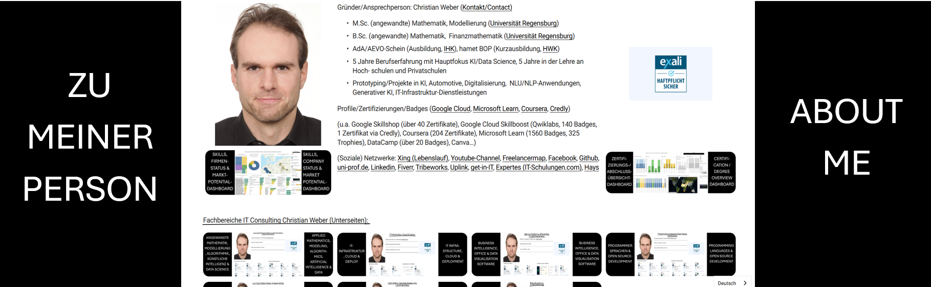 Previewbutton der Unterseite "ZU MEINER PERSON".