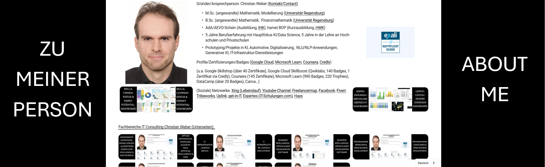 Previewbutton für die Unterseite 'ZU MEINER PERSON'.