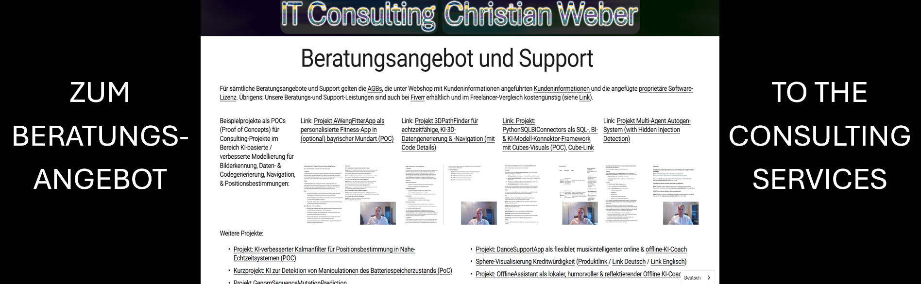Mehrsprachiger Previewbutton Unterseite 'Beratungsangebote und Support'.