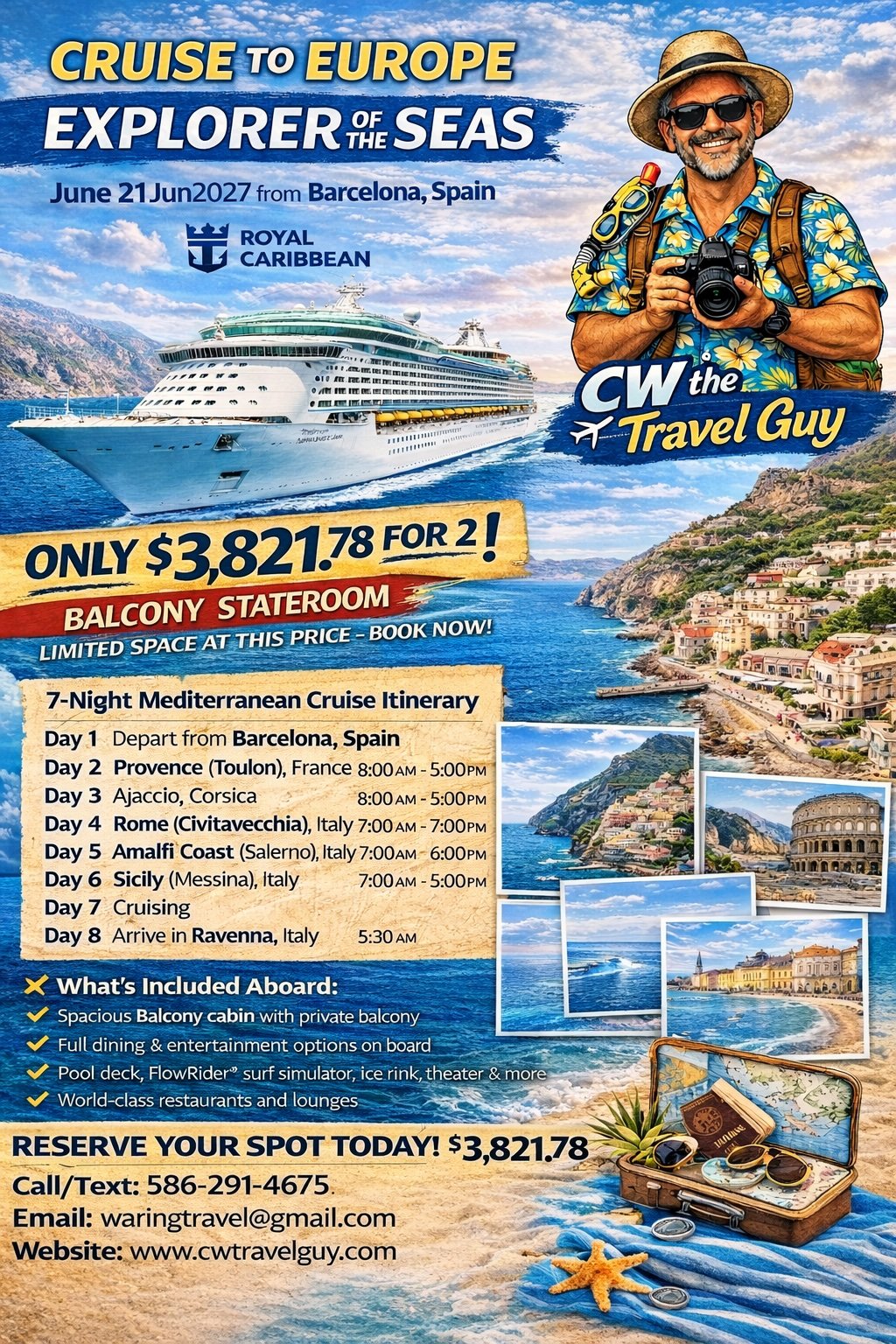 June 21, 2027 - CRUISE TO EUROPE - EXPLORER THE SEAS 