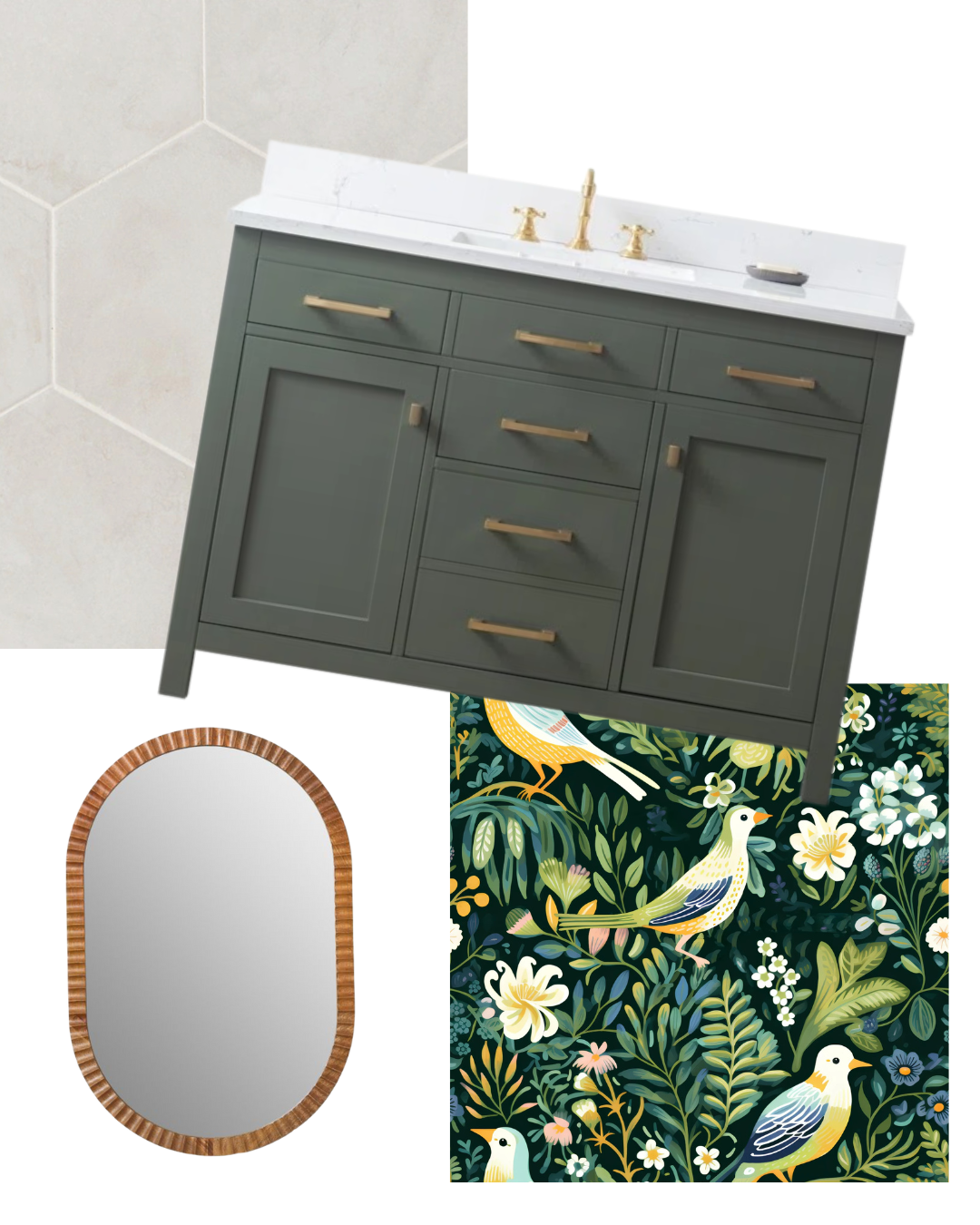 Small Green Bathroom Design
