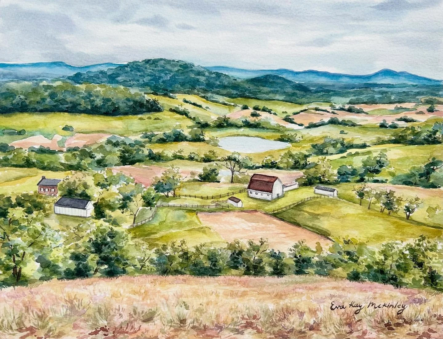 I am excited to be sharing my painting of Sky Meadows State Park!

Amidst the busyness of traveling back home from overseas✈️ , preparing for Autumn festivals🍁and working on a commission painting, I didn&rsquo;t get a chance to share this painting w