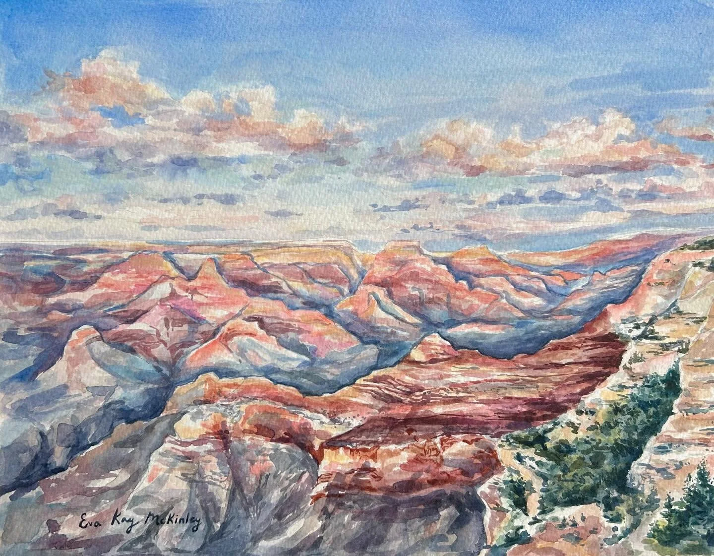 Sunsetting at the Grand Canyon ☀️ is my most recent addition to my National Park inspired series! 

I have so many memories from this park, and I know it&rsquo;s a special place for many. Hiking Bright Angel Trail, watching sunsets, swinging in hammo