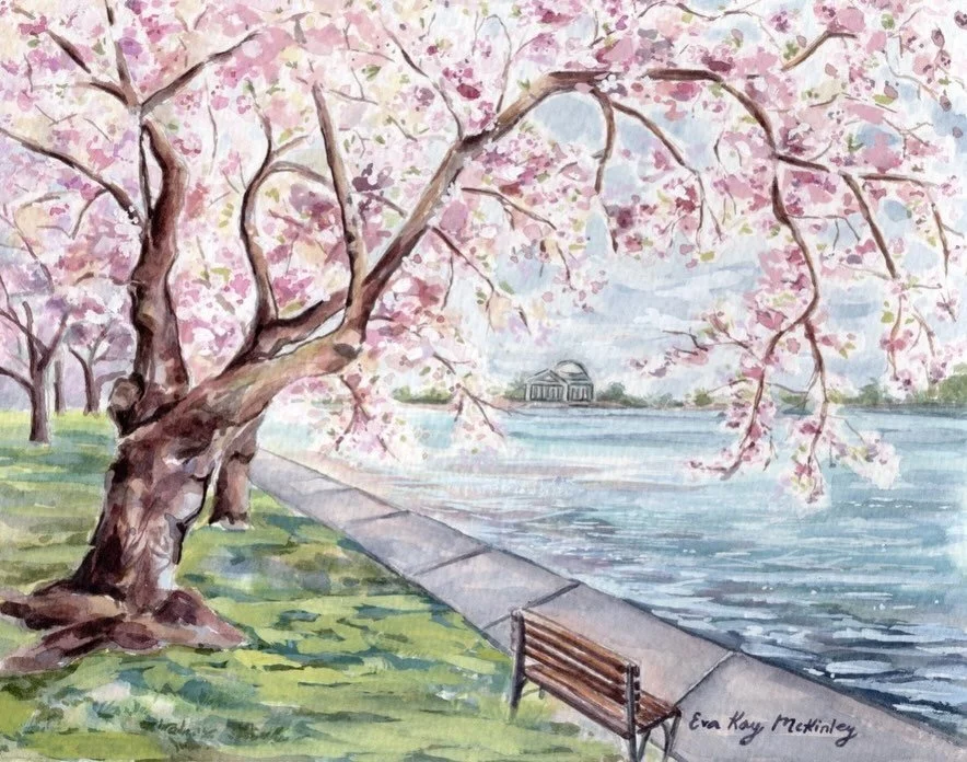 Cherry Blossoms by the Tidal Basin 🌸

I couldn&rsquo;t help painting our beautiful DC cherry blossoms&hellip; share this with someone who loves their beauty too! 

Fine art prints available on my website. Check out Theoldfashionedgirl.com 

🫶🏻Your