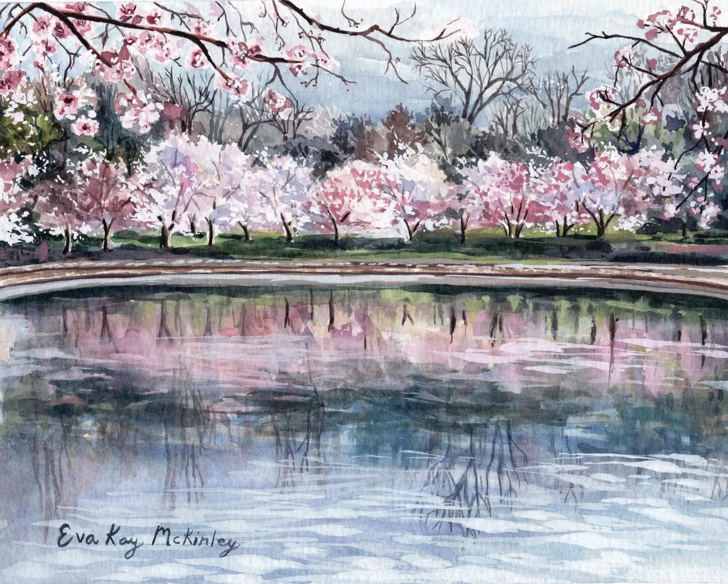 Cherry Blossom Reflections 🌸

This painting was a custom scene inspired by the works of a DC photographer! It was a delight to capture and I am always so grateful to have the opportunity to paint a specific scene that holds special meaning for my cl