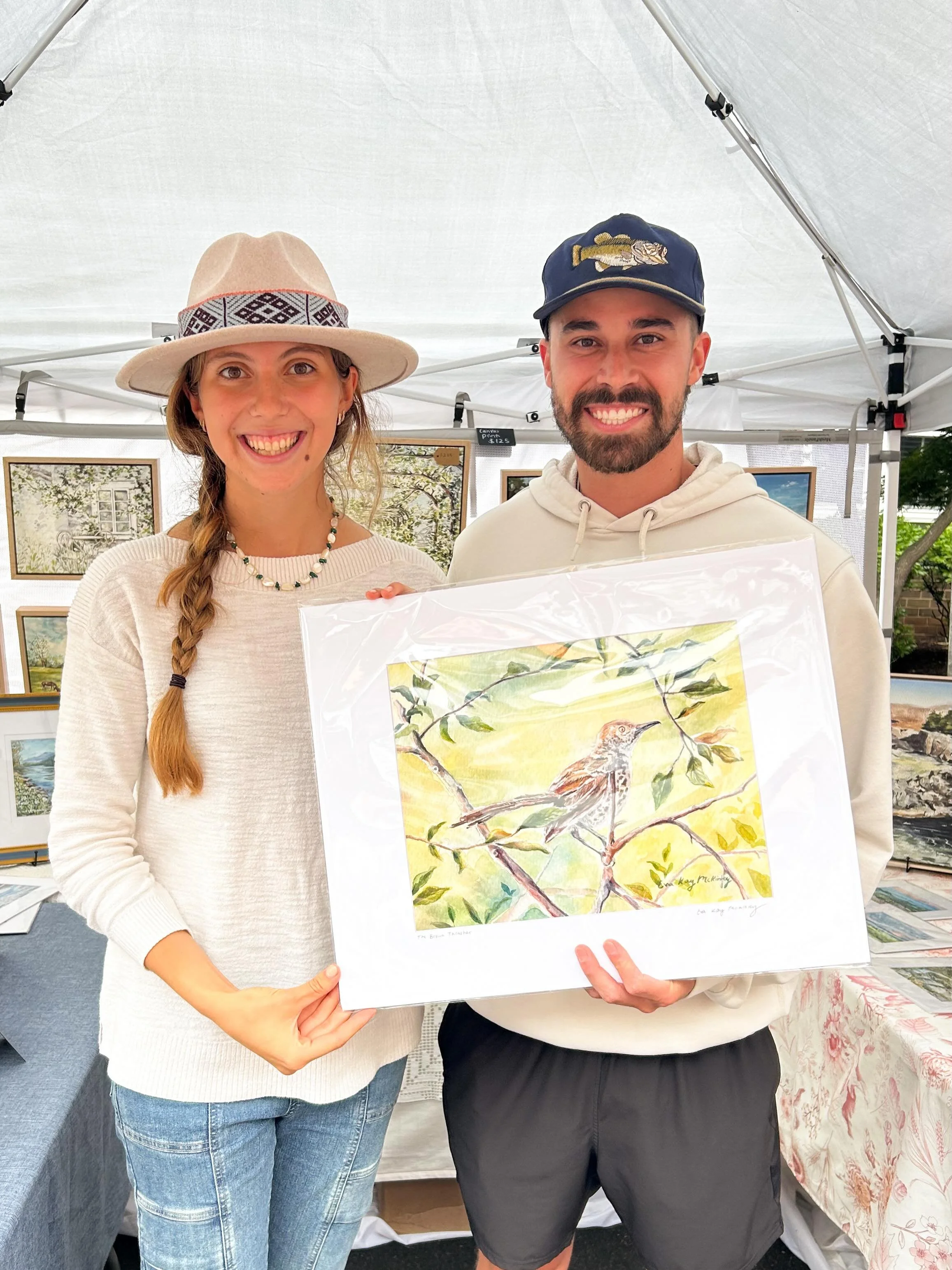 So exciting to have finally met Josh Rector- the incredible wildlife photographer from Oak Spring Garden Foundation! I have the privilege of collaborating with his amazing photographs of our native wildlife 🦅. 

This first painting in the series is 