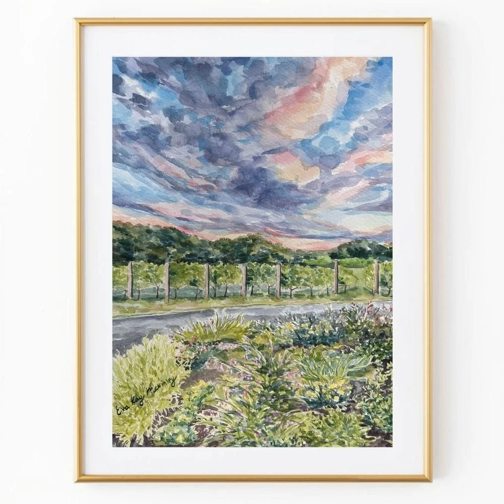 Sunsetting at Three Fox Vineyards