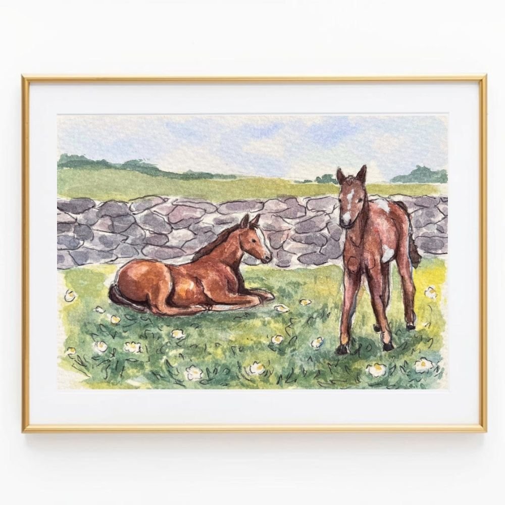 Foals by the Stone Fence