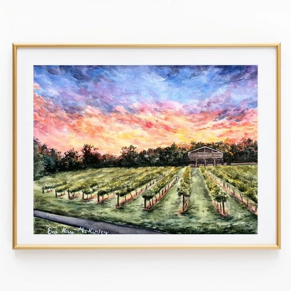 Sunsetting at Bluemont Vineyards