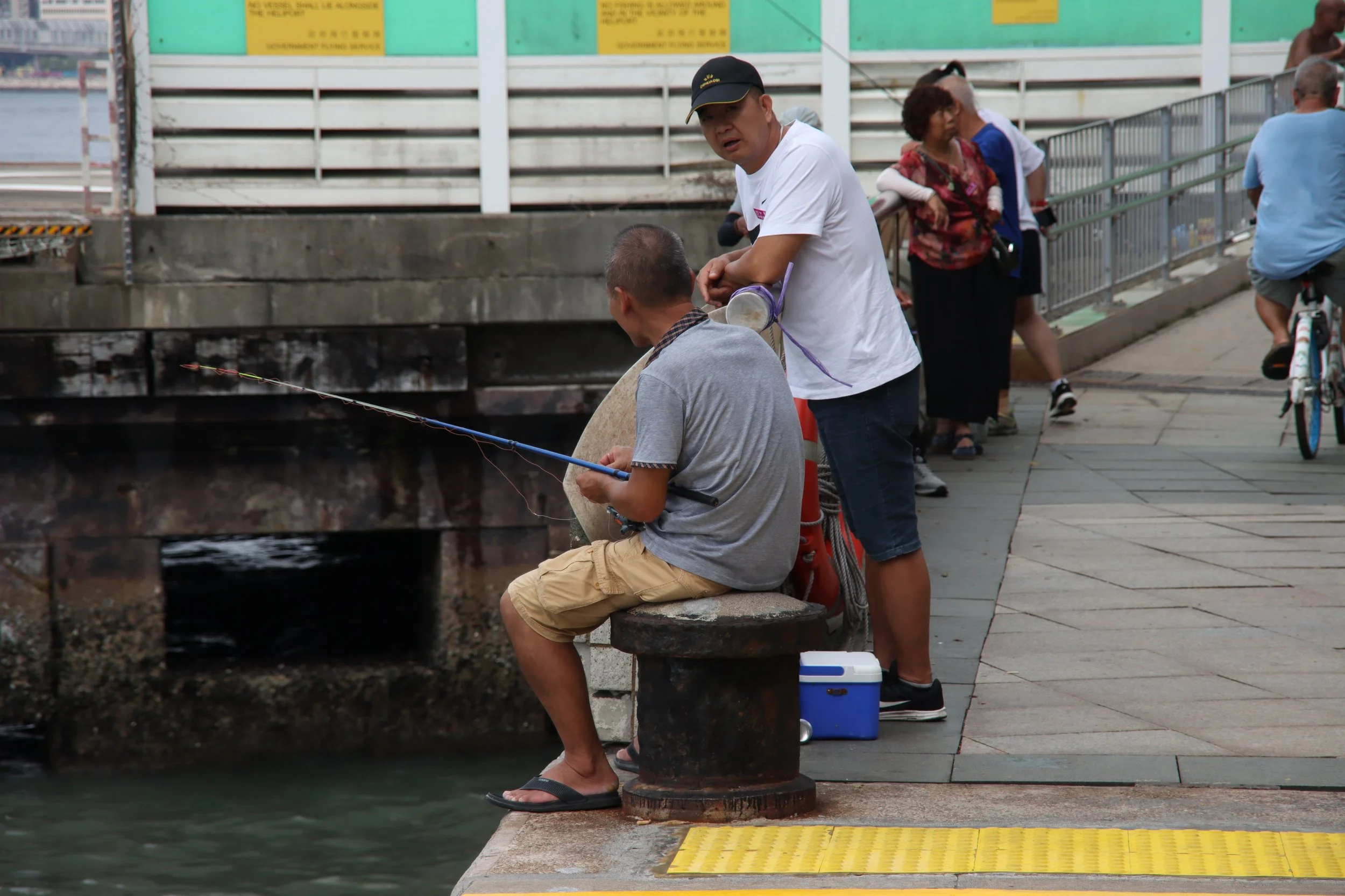 Fishing at Causeway Bay 