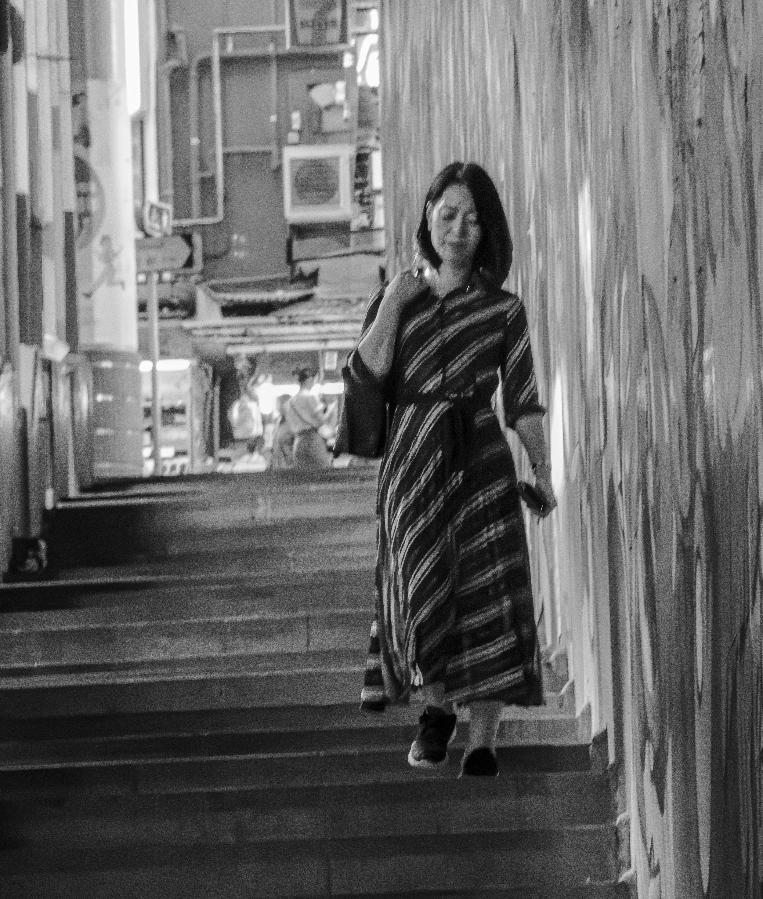 Lady on the stairs, Soho, Hong Kong 