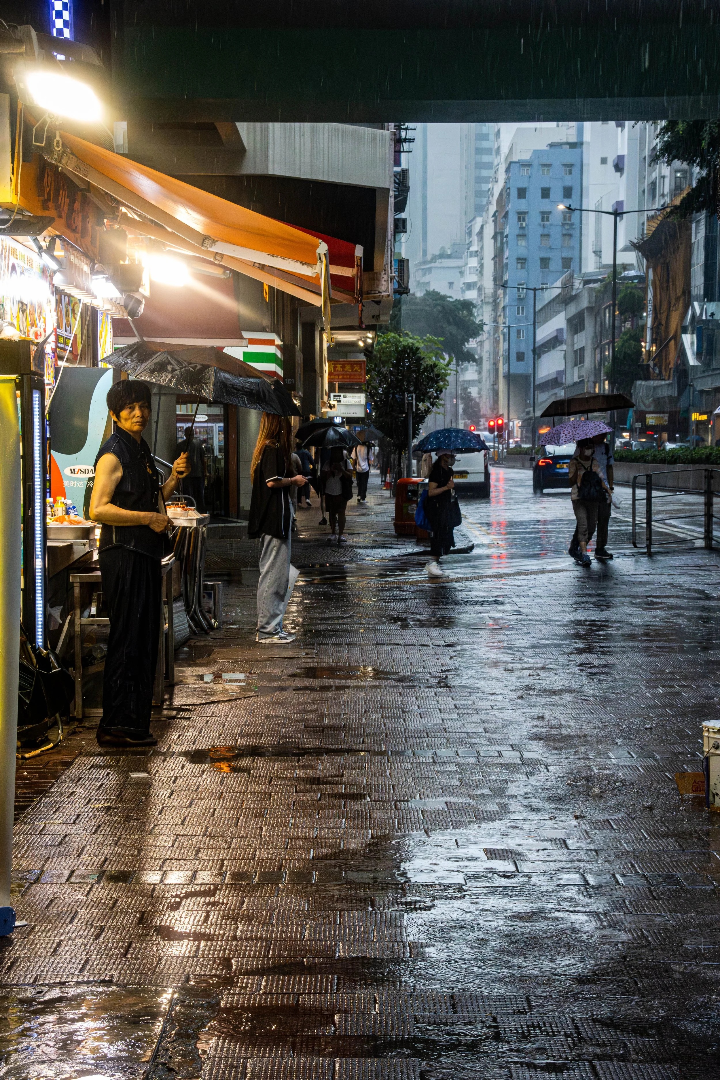 Sheltering from the rain Wanchai