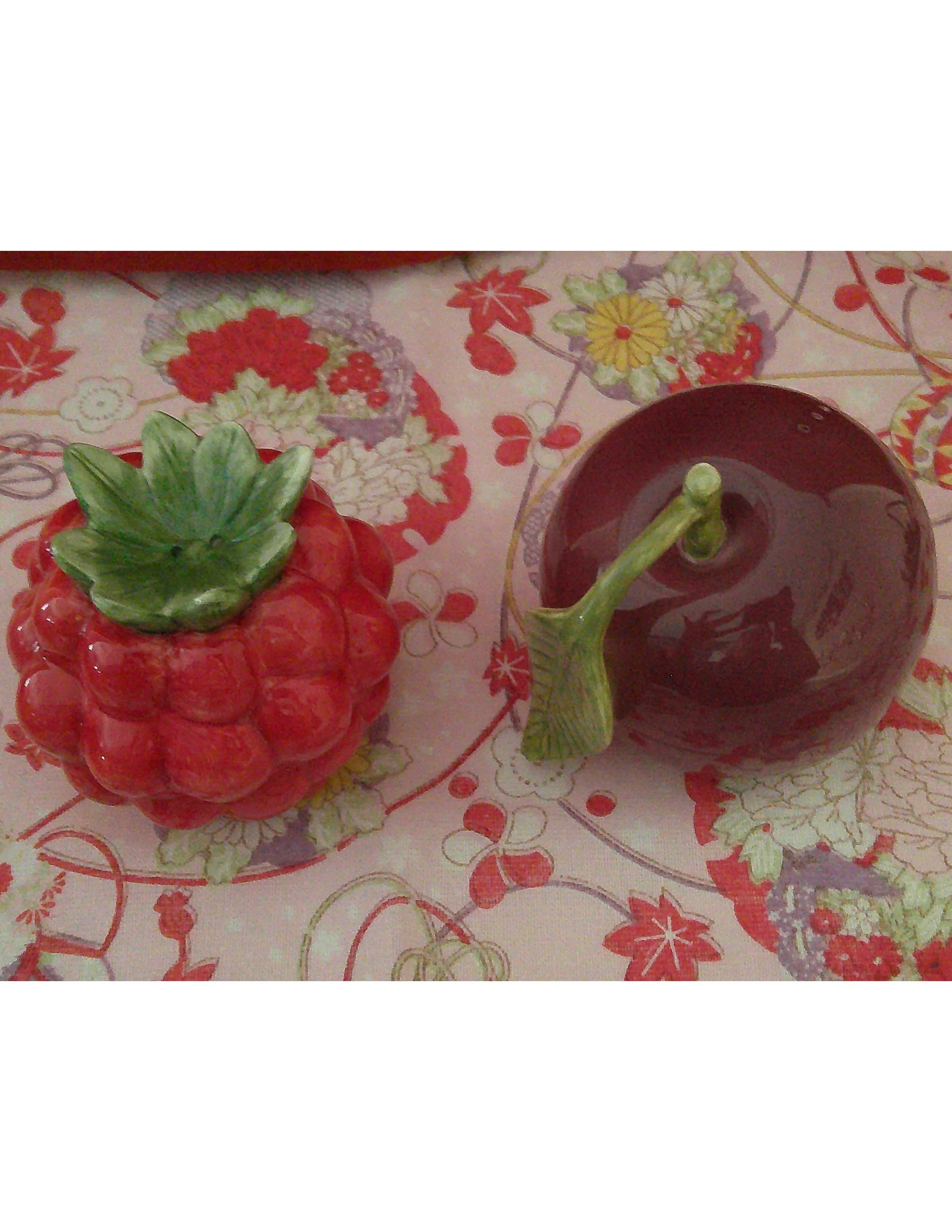 Spode Fruit Haven Salt and Pepper Shakers – Raspberry and Plum