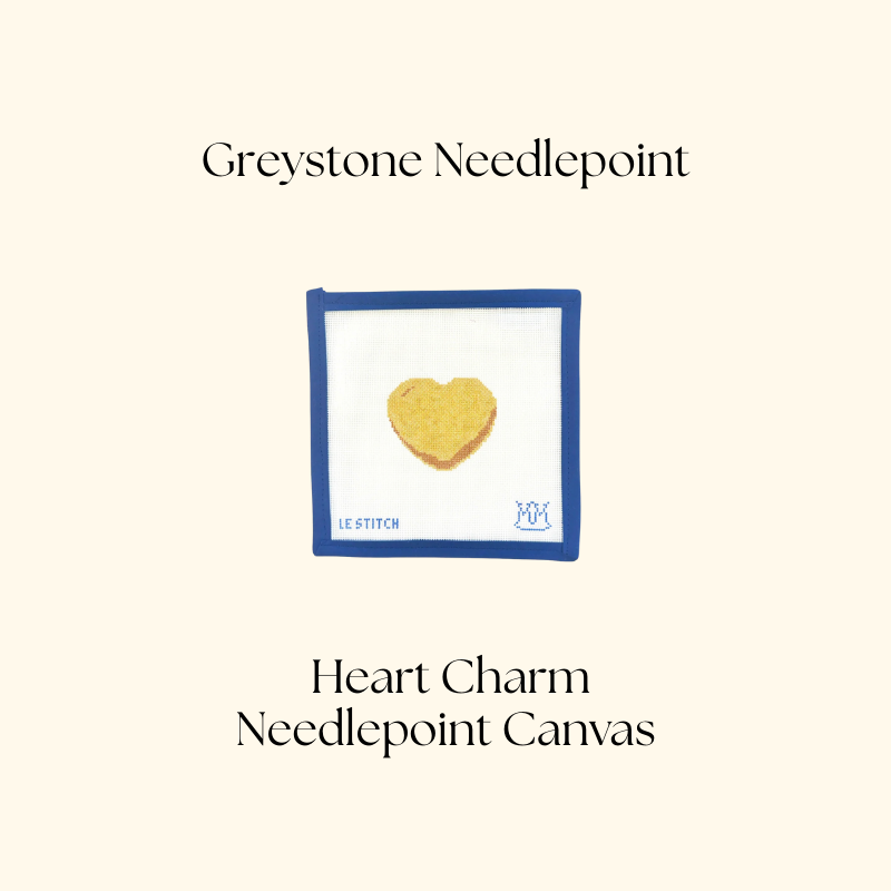 Greystone Needlepoint Heart Charm canvas