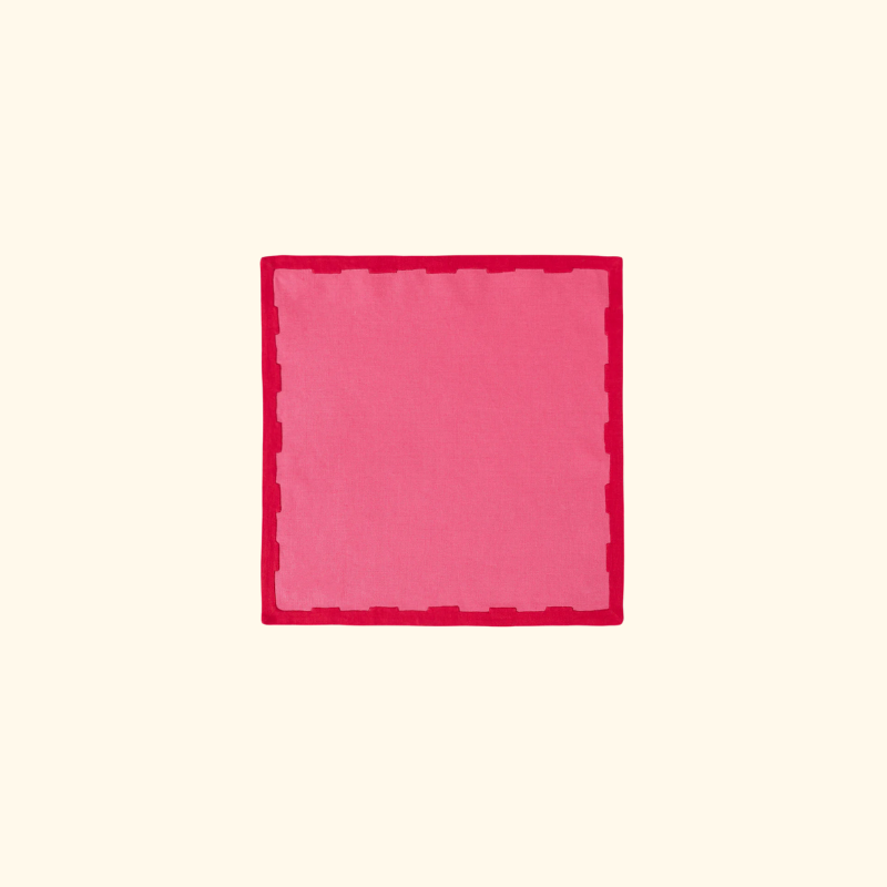 HANOVER PLACE MATS IN PINK AND RED