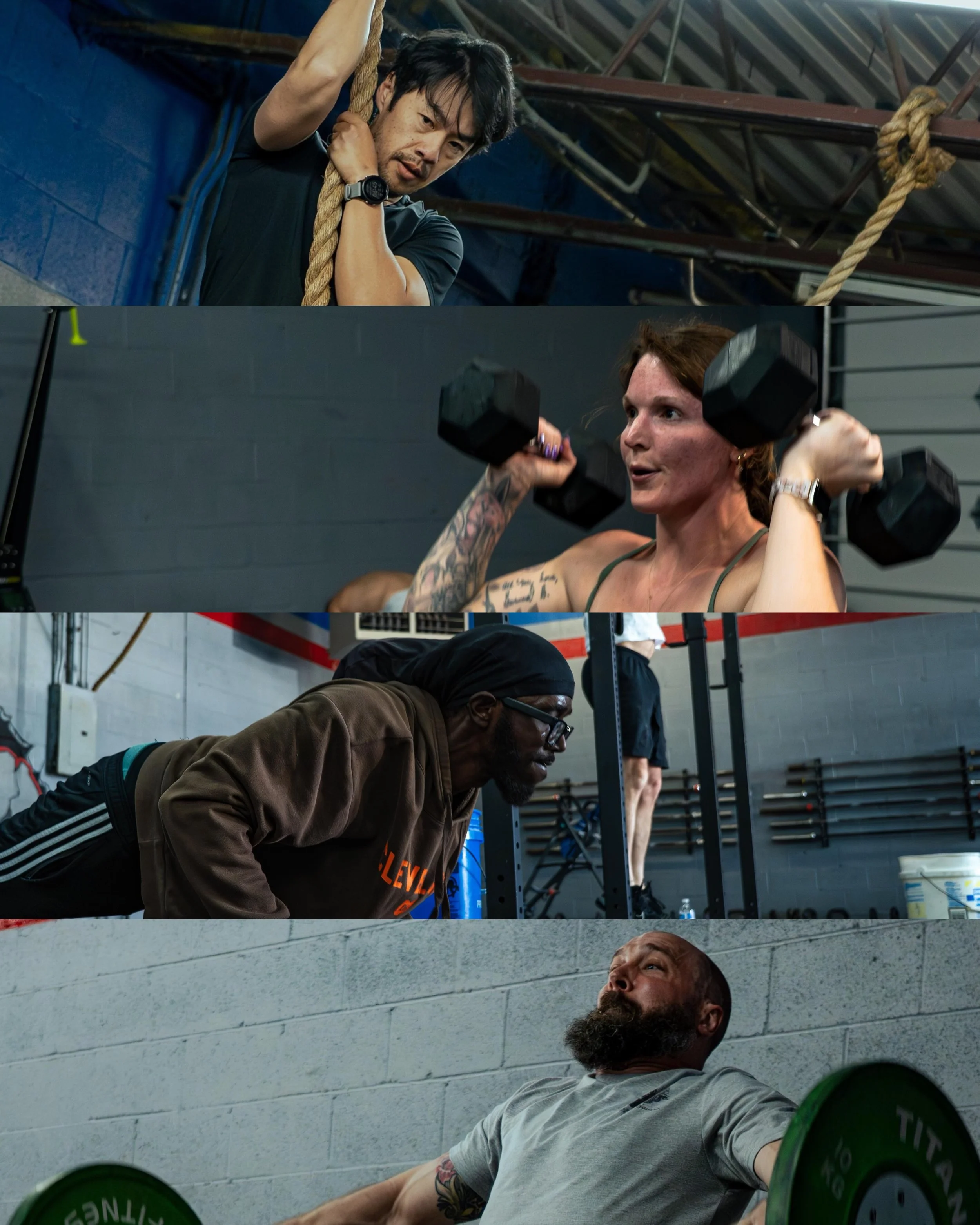 We just want to be the best we can be

CrossFit is built around one simple idea: preparing people to be stronger, healthier, and more capable for real life.

Instead of specializing in only one area of fitness, CrossFit combines strength training, ca