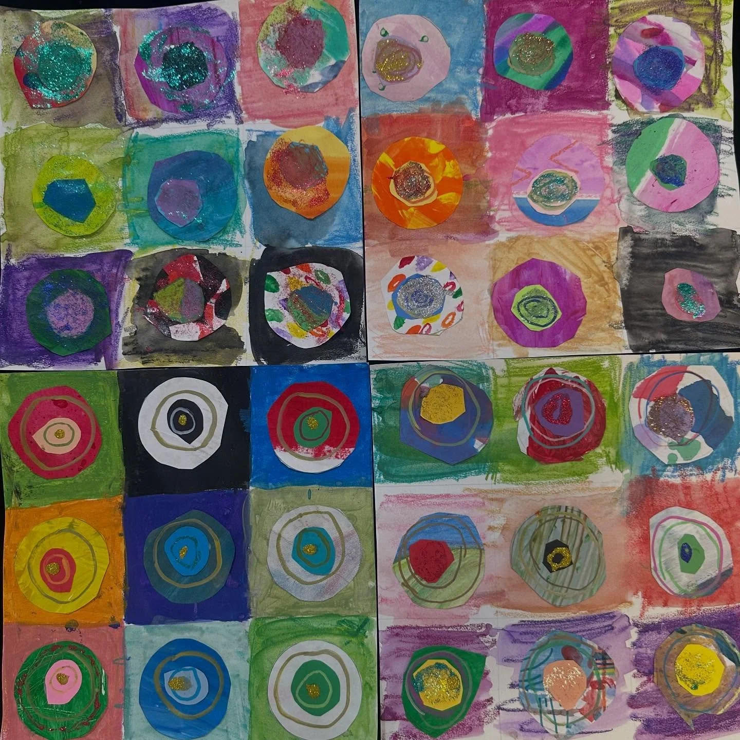I never tire of teaching about Kandinsky! Color, abstract, synesthesia, shape, overlap, layers&hellip;Such a fun first month of art classes! &ldquo;Everything starts from a dot.&rdquo; W. Kandinsky 
Favorite books - The Noisy Paintbox, The Dot, I&rsq