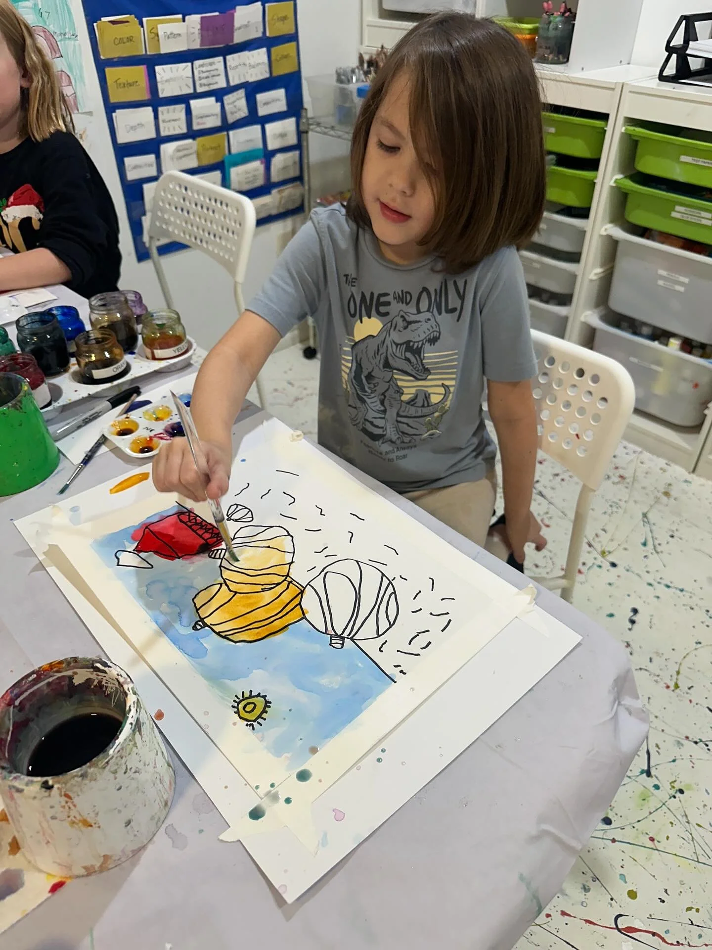 Pumpkin art is in full swing in my studio. We learned how to mix our compliments to make fall colors last week &amp; they nailed it! 🎃🍂

#schoolyearart 
#artforkids 
#artforadults
#blickartmaterials 
#iloveteachingart 
#artteacher 
#jerrysokcity
#e