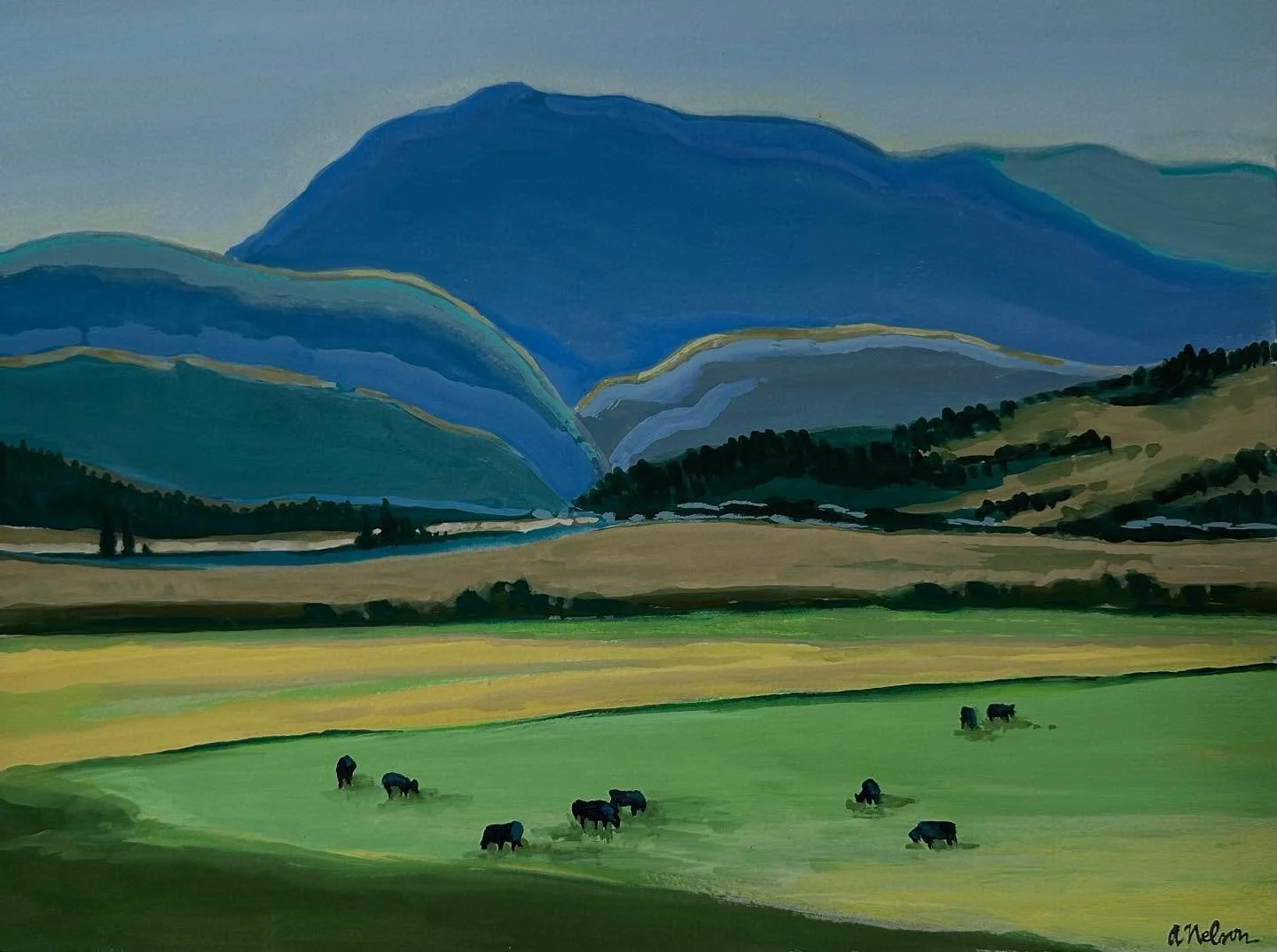 My painting, First Light, received an Honorable Mention in the Rhode Island Watercolor Society show, &ldquo;In the Distance&rdquo; last week. This painting is currently on display &amp; available @terra.rosa.art.gallery in Guthrie, Oklahoma. 
.
.
.
#