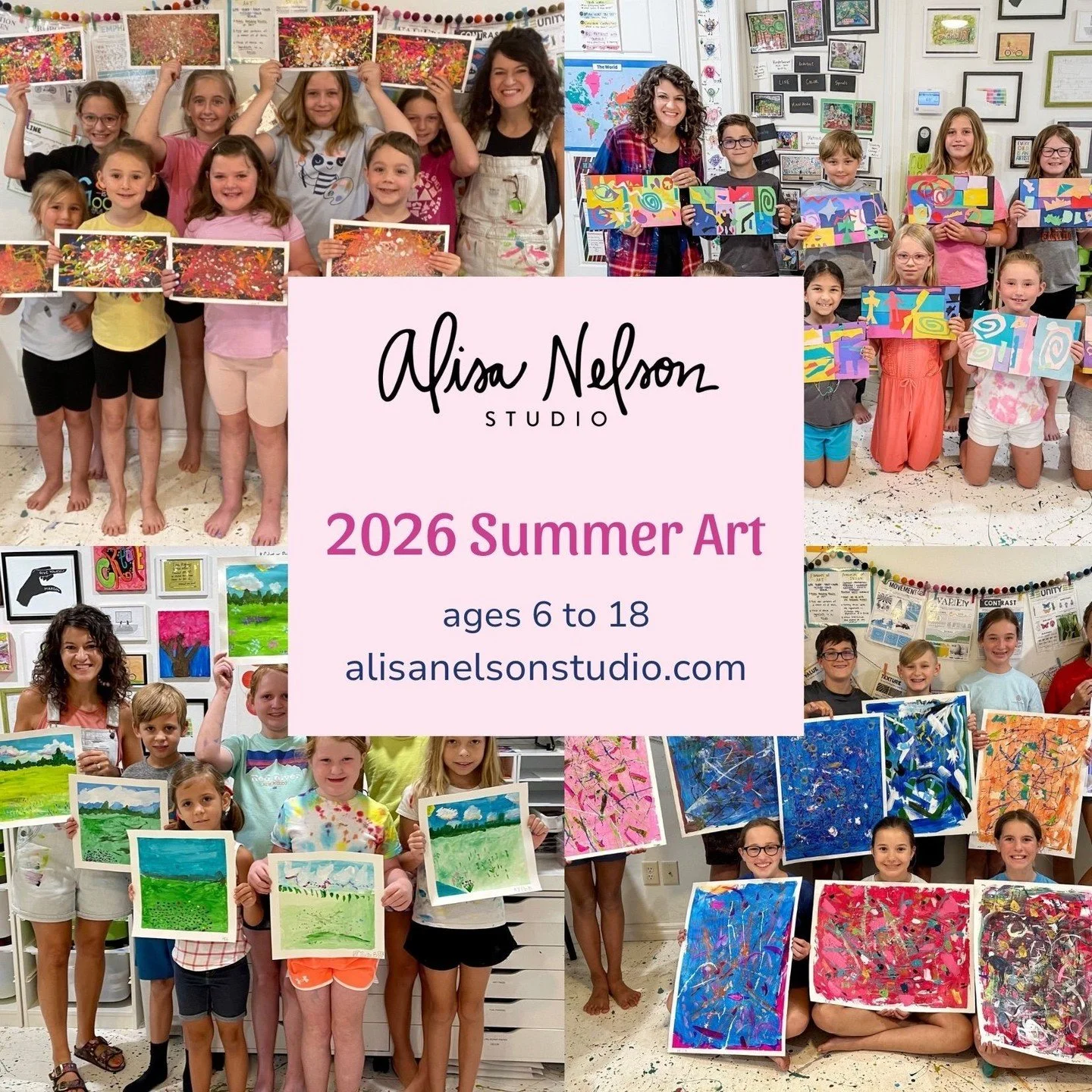 Enrollment is open for 2026 summer art at my studio! I&rsquo;m excited to offer 4 day art camps in June &amp; July for ages 6-18! Visit alisanelsonstudio.com for all the details &amp; to enroll ☀️🎨

#summerart #okcartclasses #edmondartclasses #okcar