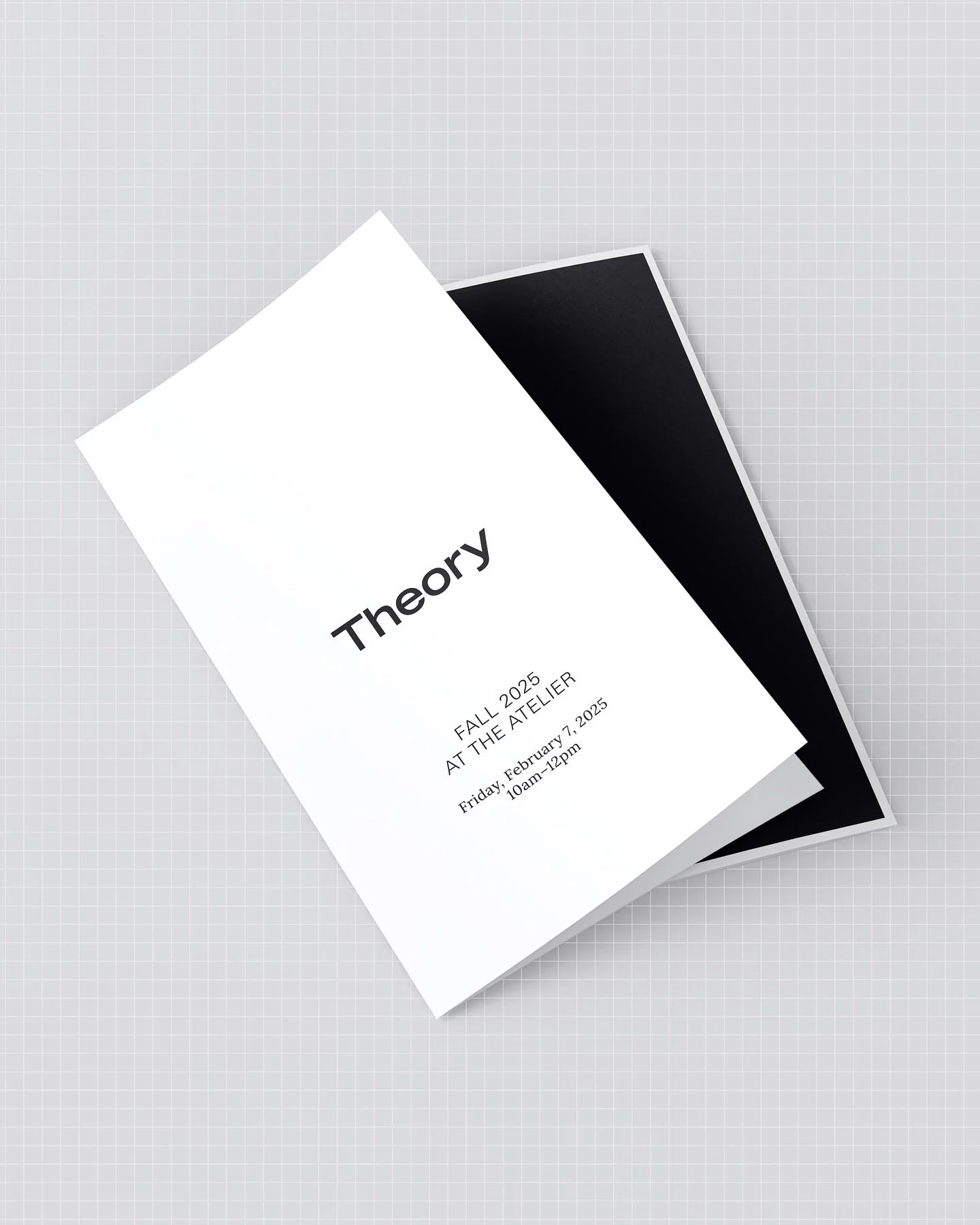 Minimalist brochure design for our client @eyesightgroup for an innovative New York Fashion Week presentation at the @theory__ atelier.

We enjoyed working with Theory&rsquo;s brand and really appreciate their detailed and thoughtful brand guidelines