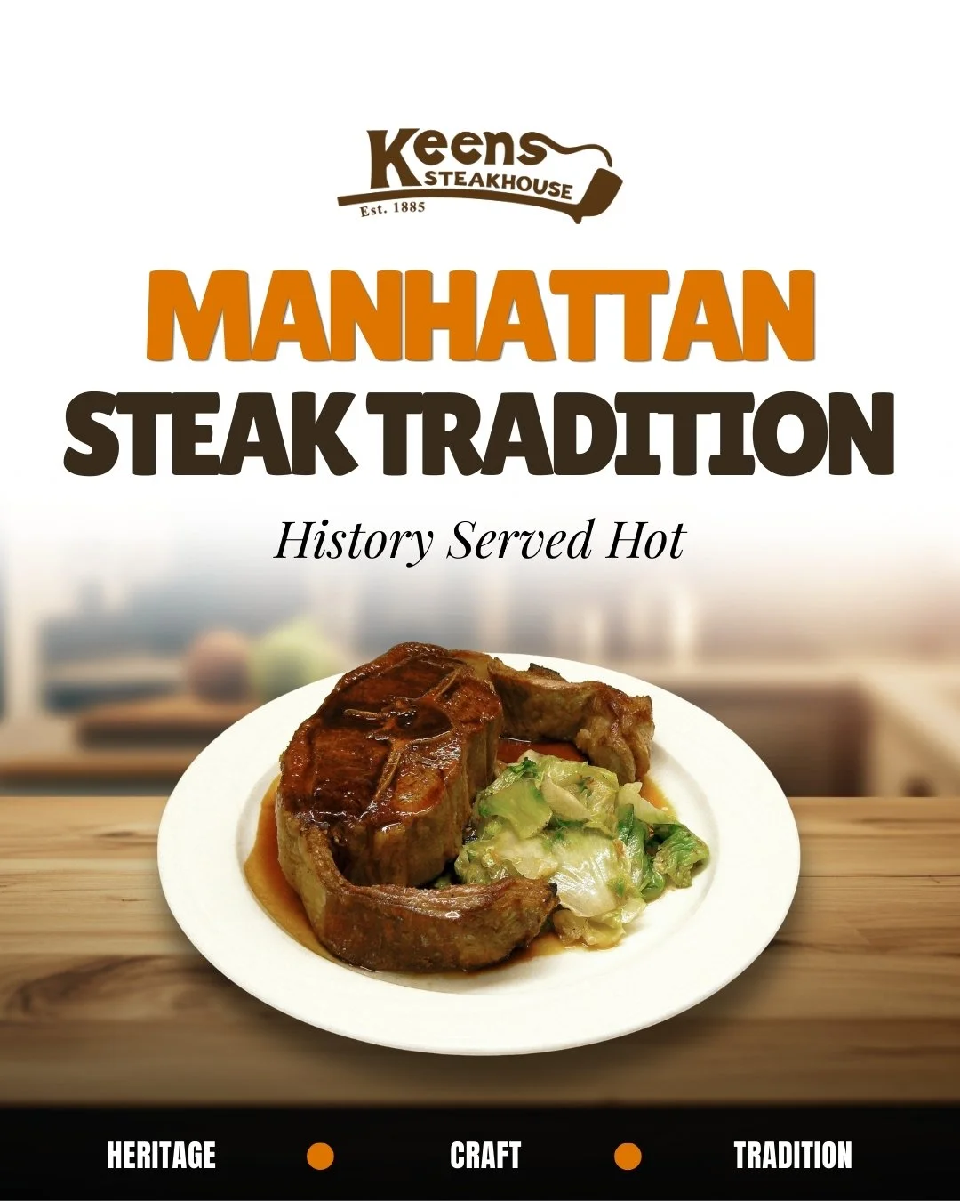 In Manhattan, it is easy to assume the best places are the loudest ones.
The ones chasing trends. The ones begging for attention.

Keens Steakhouse does none of that.

At first glance, it feels almost defiant. Dark wood. Quiet confidence. No performa