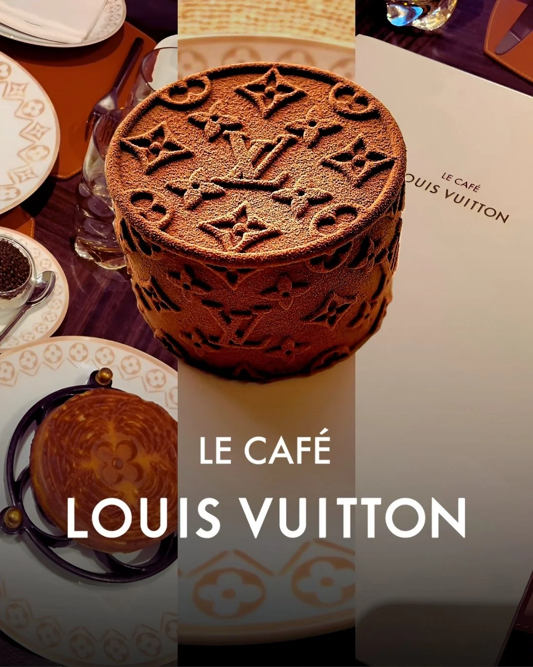 Some restaurants feel like a checklist.
Le Caf&eacute; Louis Vuitton feels like a pause.

The room is warm, almost hushed. Leather chairs you want to sink into. Books lining the walls like they belong to someone you trust. It doesn&rsquo;t rush you. 