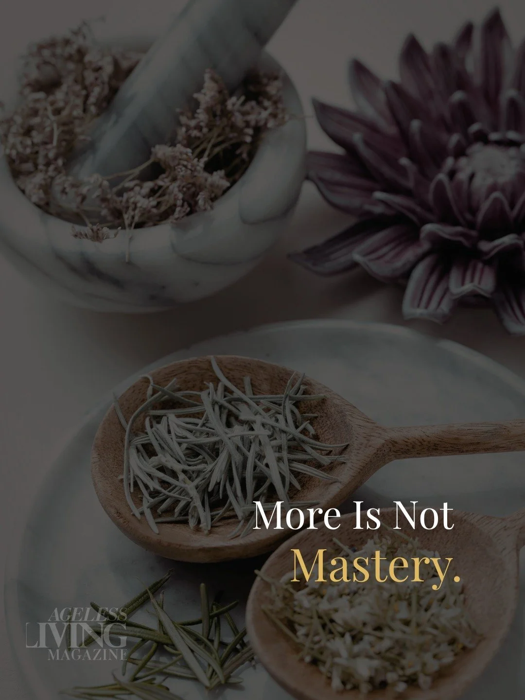 More is not mastery.

Excess does not guarantee results.
In wellness, accumulation often replaces understanding.
The body responds to precision, not overload.
What is thoughtfully reduced becomes more effective over time.

Explore the full issue insi