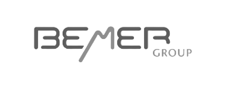 BEmer Group logo in black, gray, and white with stylized text.