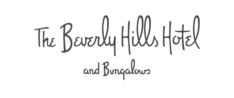 Logo of The Beverly Hills Hotel and Bungalows in stylized script.