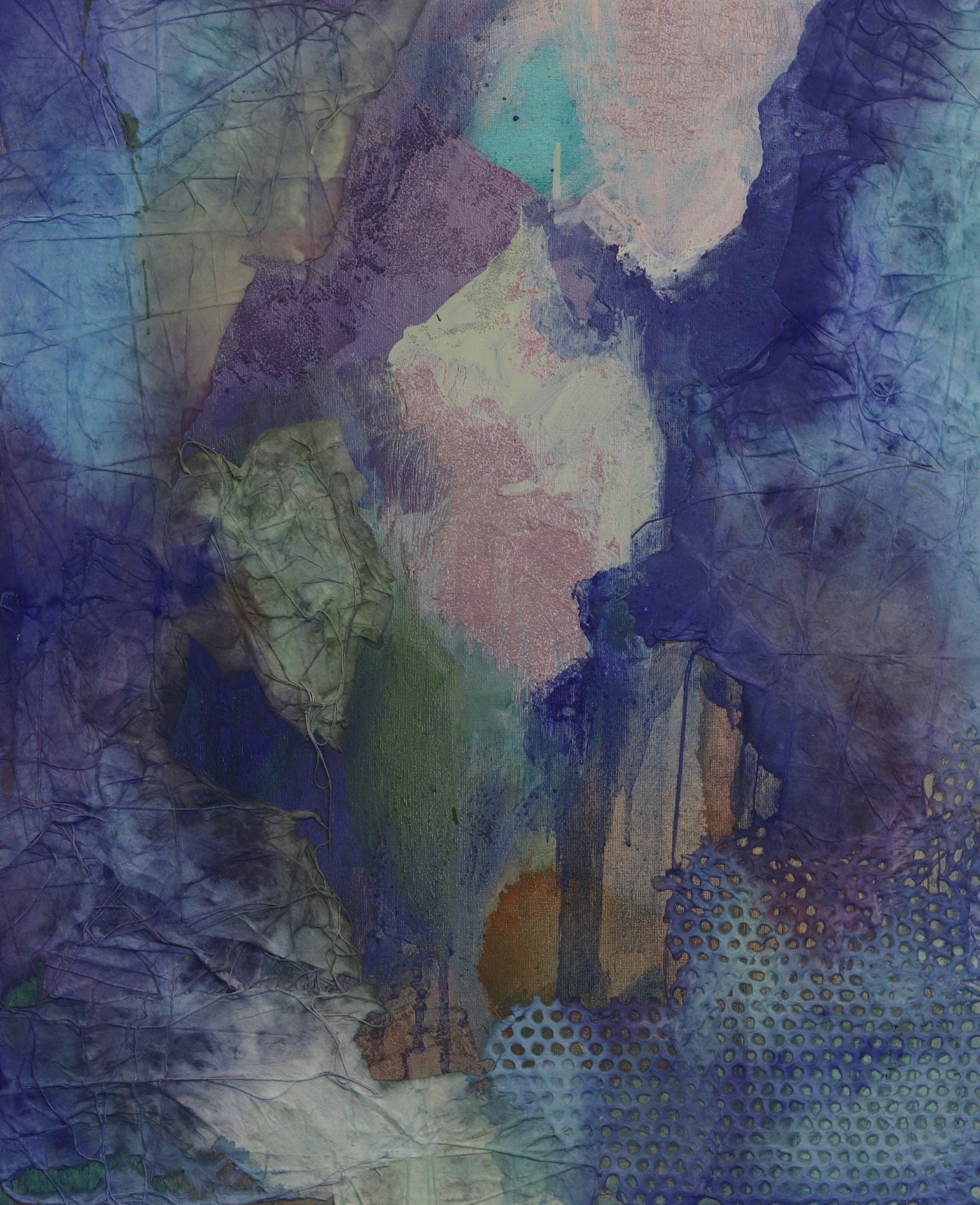 my cup overflows, 20x24, acrylic and mixed media on canvas, 2026