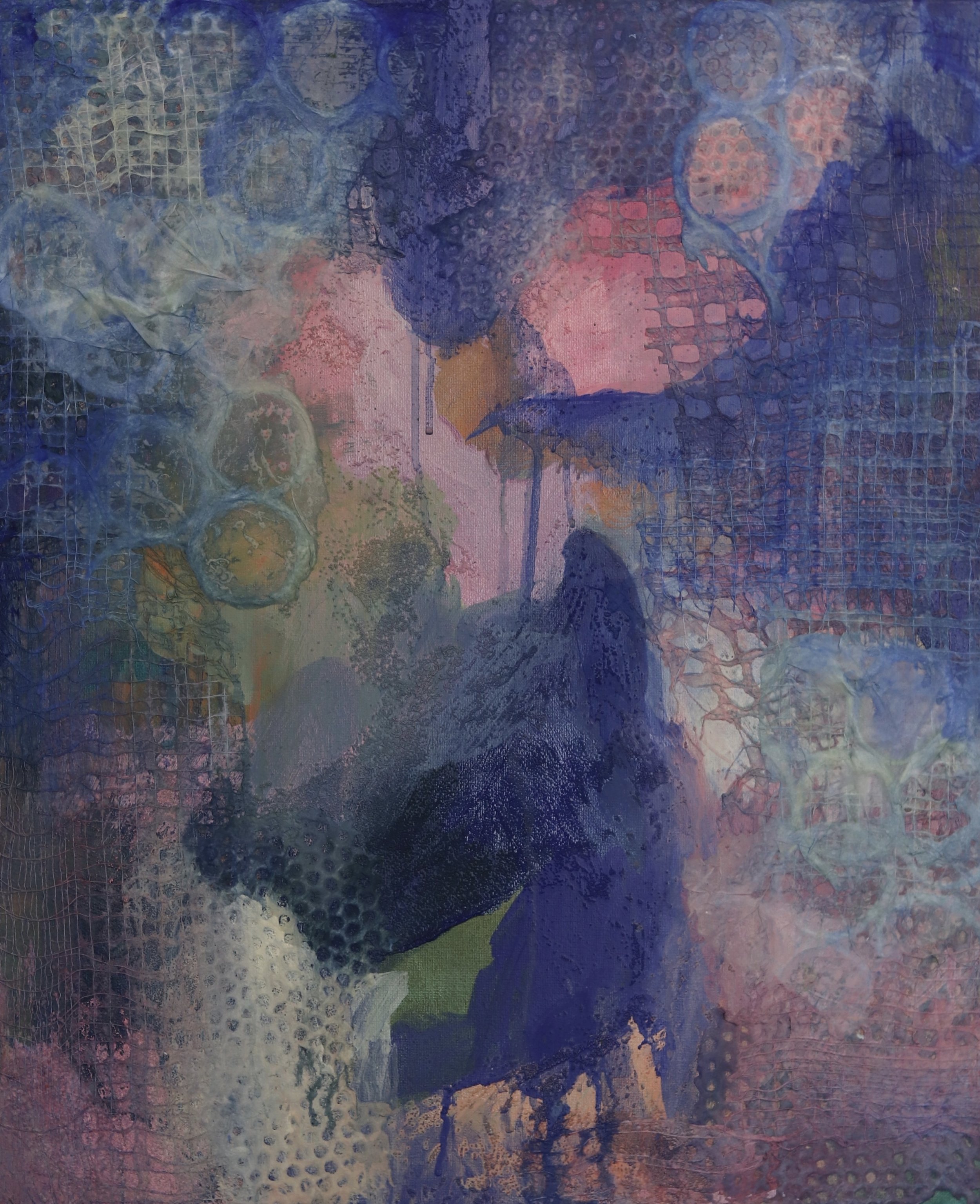 step by step, 20x24in, acrylic and mixed media on canvas, 2026