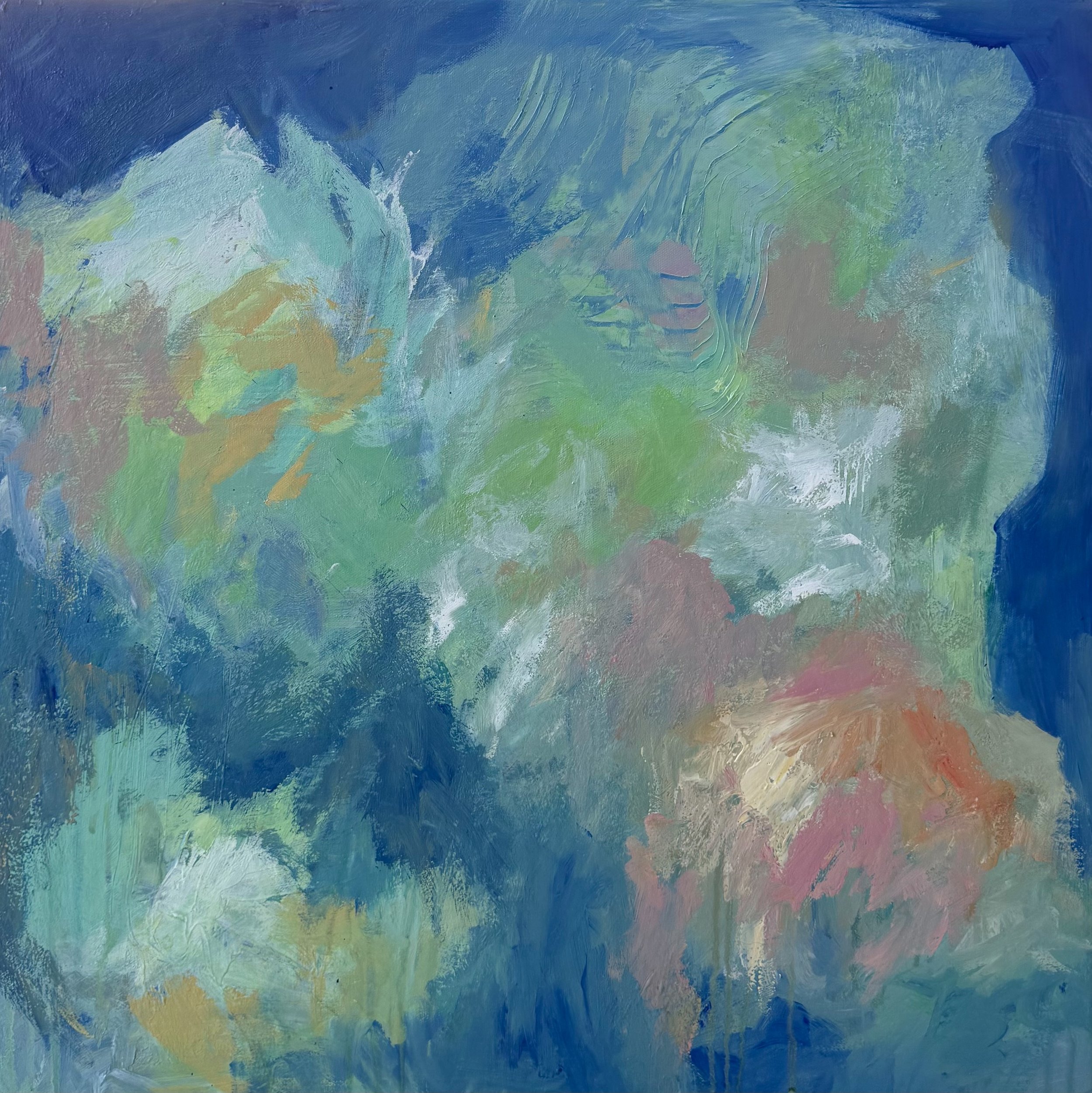 untitled, 18x18in, acrylic on canvas, 2025