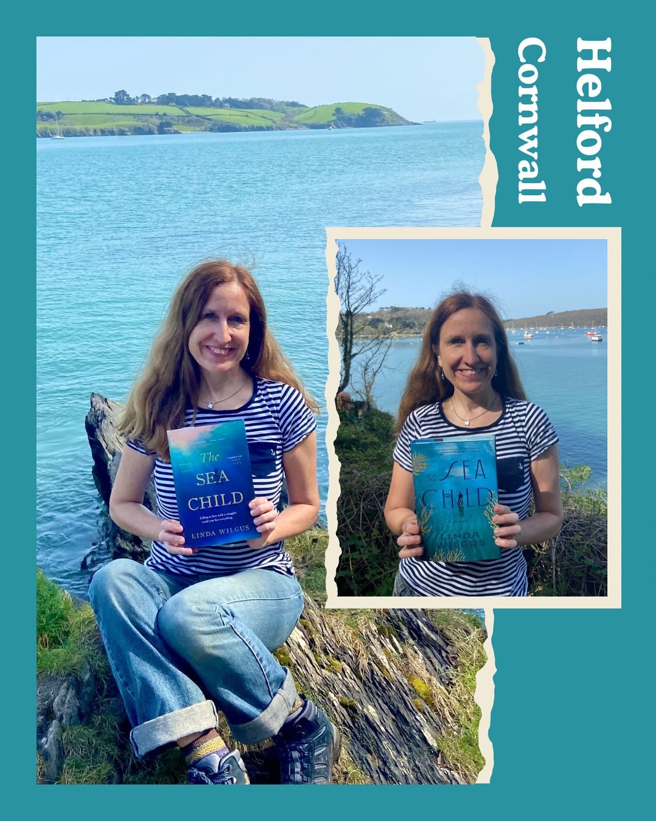 I got to take my book baby aka debut novel to its spiritual home last week! Took some pics with the UK hardcover (left) an the US hardcover (right) on the coast path along the Helford River, where I first got the inspiration for Isabel's story three 