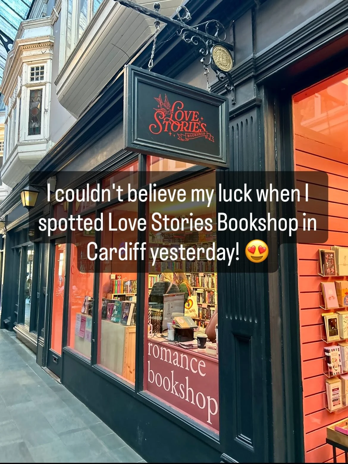 We're enjoying discovering more of Cardiff today but I already found my favourite place yesterday evening! @lovestoriesbookshop ❤️❤️❤️ My eldest daughter and I picked up a gorgeous copy of The Girl With No Reflection by @keshewrites . It's no coincid