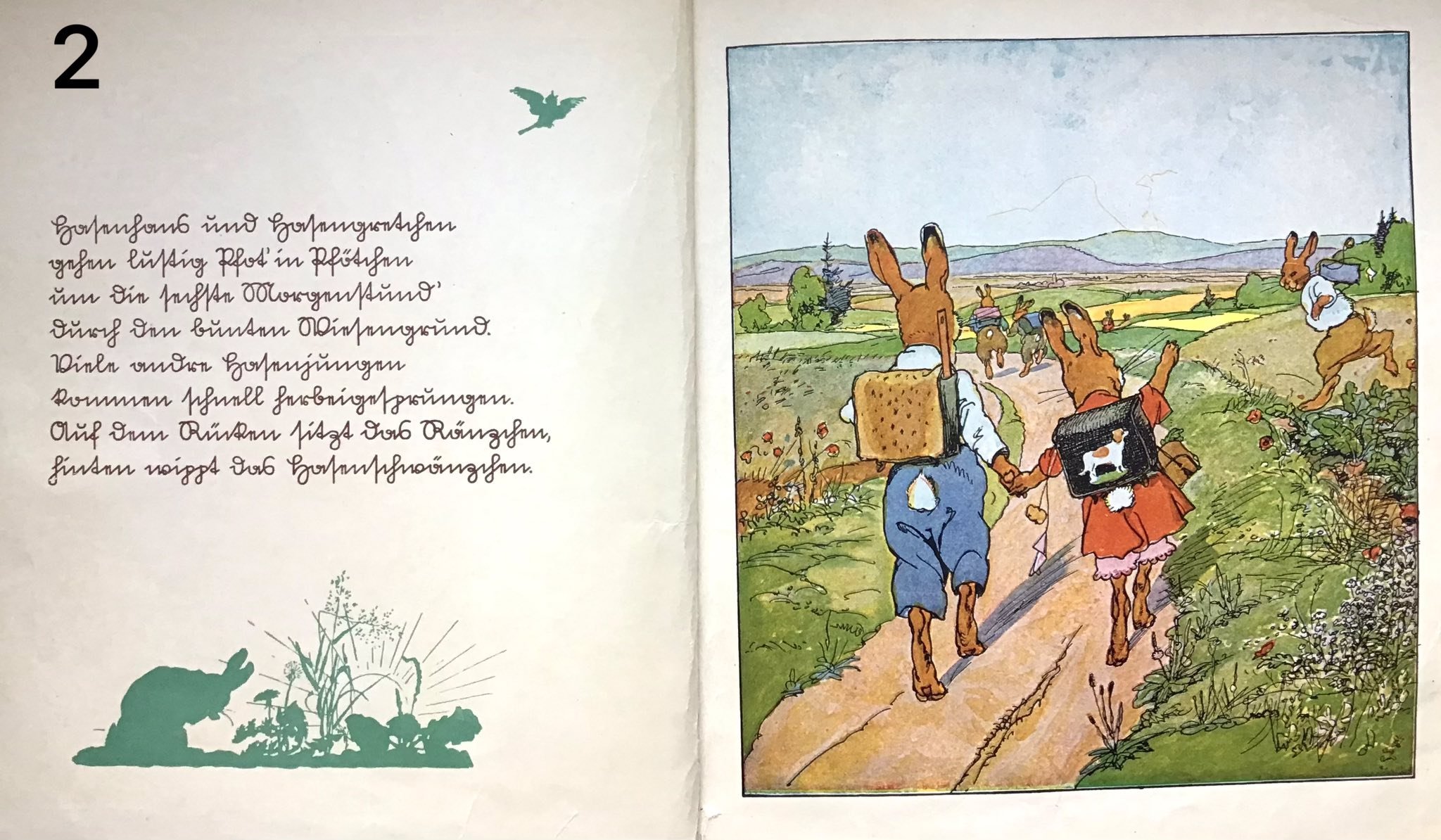 Die Häschenschule : quand les lapins de Pâques allaient en classe… en Spìtzschrìft !